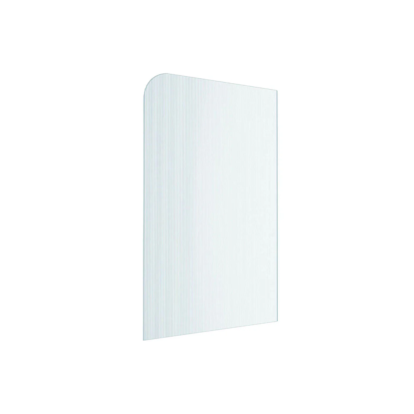 10mm Frameless Curved Fluted Bathtub Screen 900x1600mm - Image 2