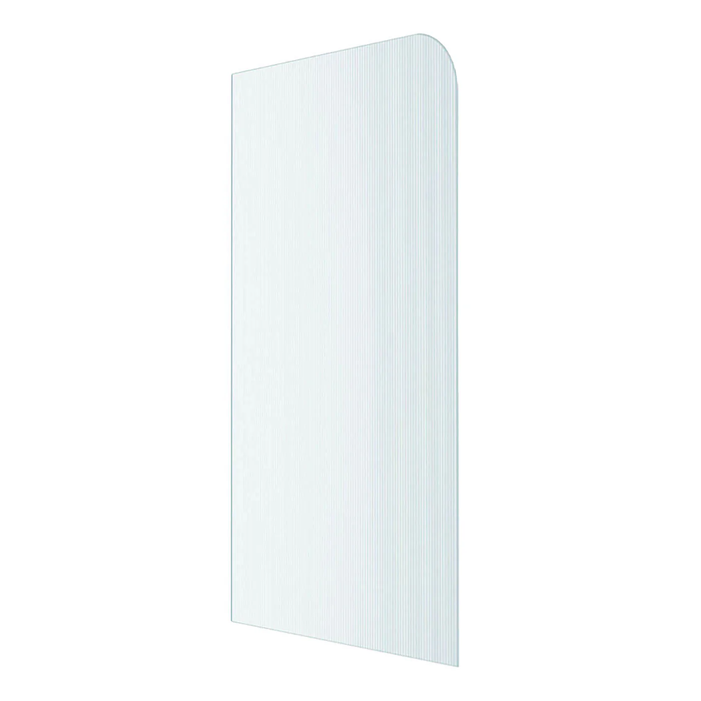 10mm Frameless Curved Fluted Shower Screen Fixed Panel