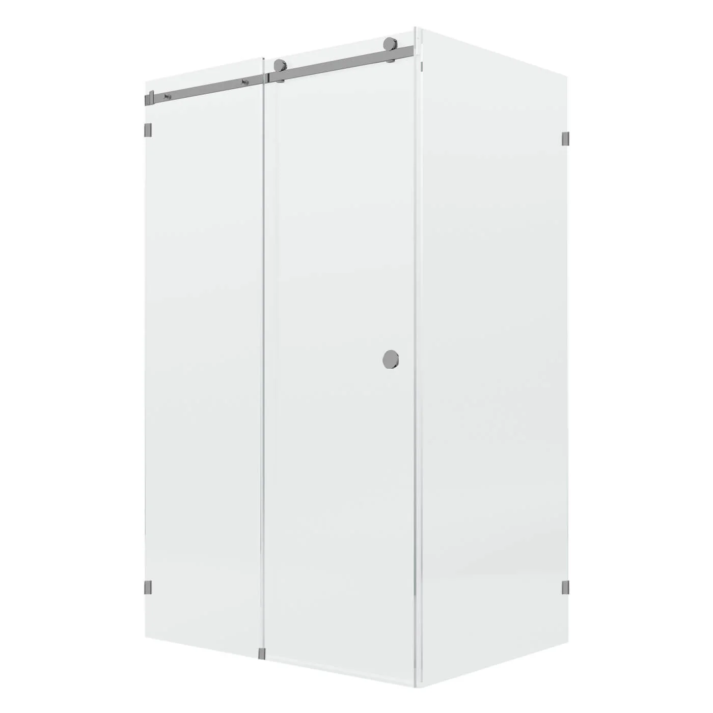 10mm Fully Frameless Sliding Shower Screen Front & 900mm Return - Image 2