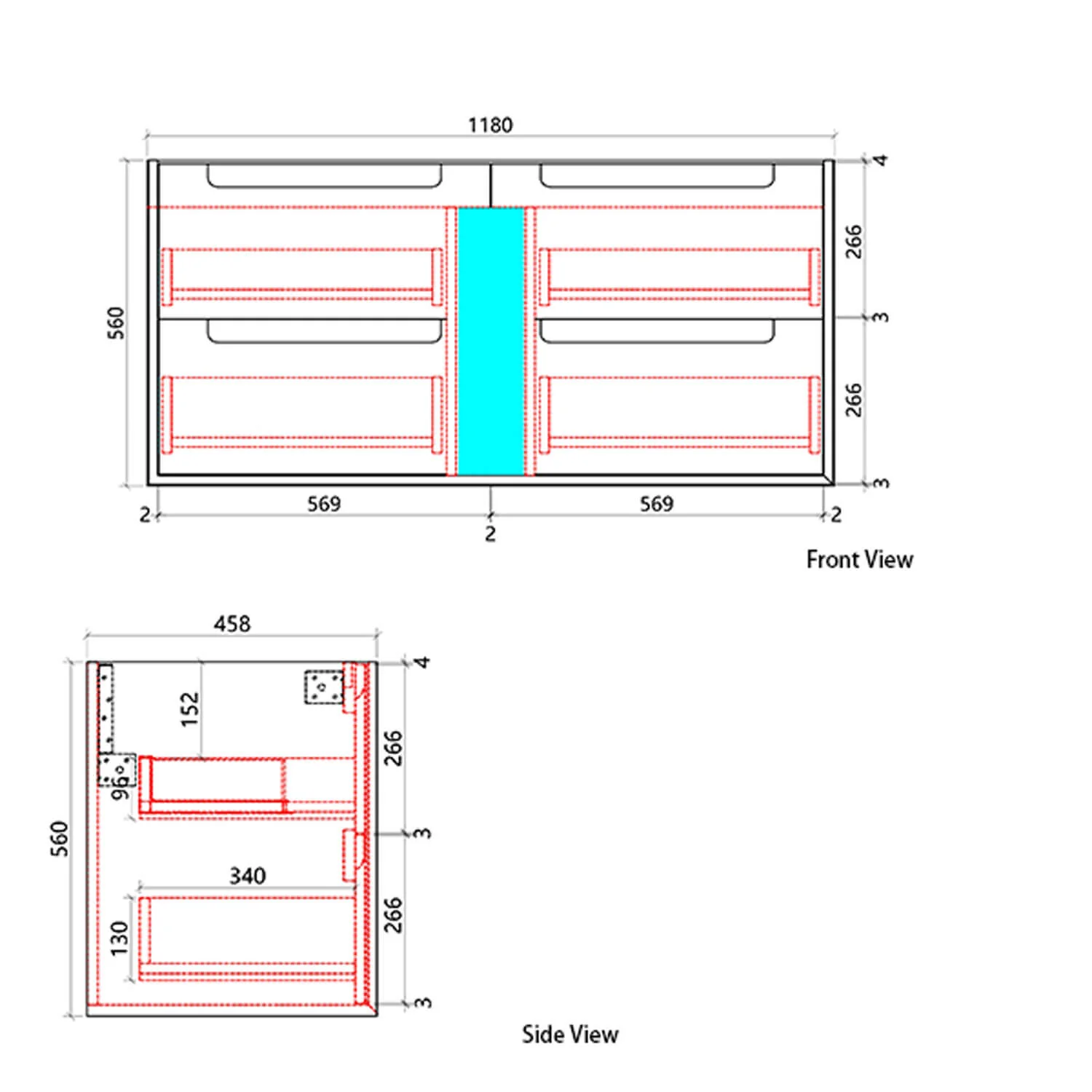 Ainsley Timber Grain Wall Hung Vanity - Image 10