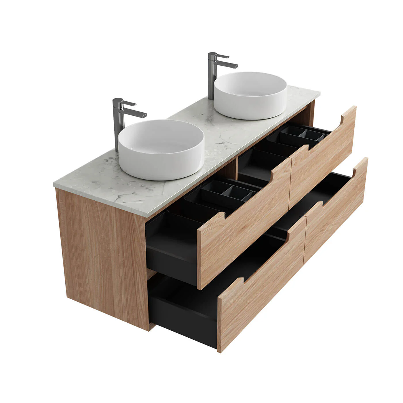 Ainsley Timber Grain Wall Hung Vanity - Image 6