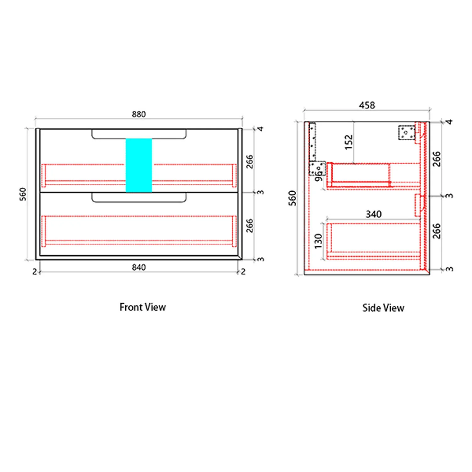 Ainsley Timber Grain Wall Hung Vanity - Image 9