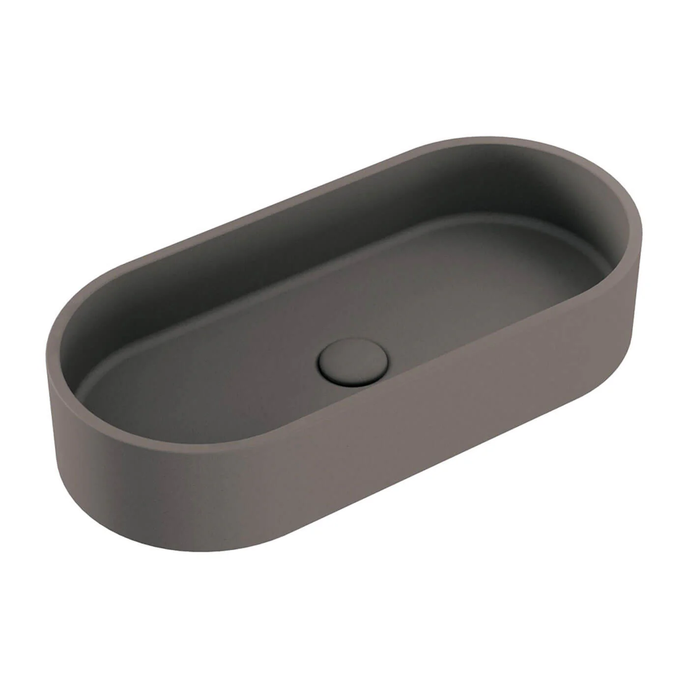 Jada Pill Concrete Above Counter Basin 600x280mm - Image 4