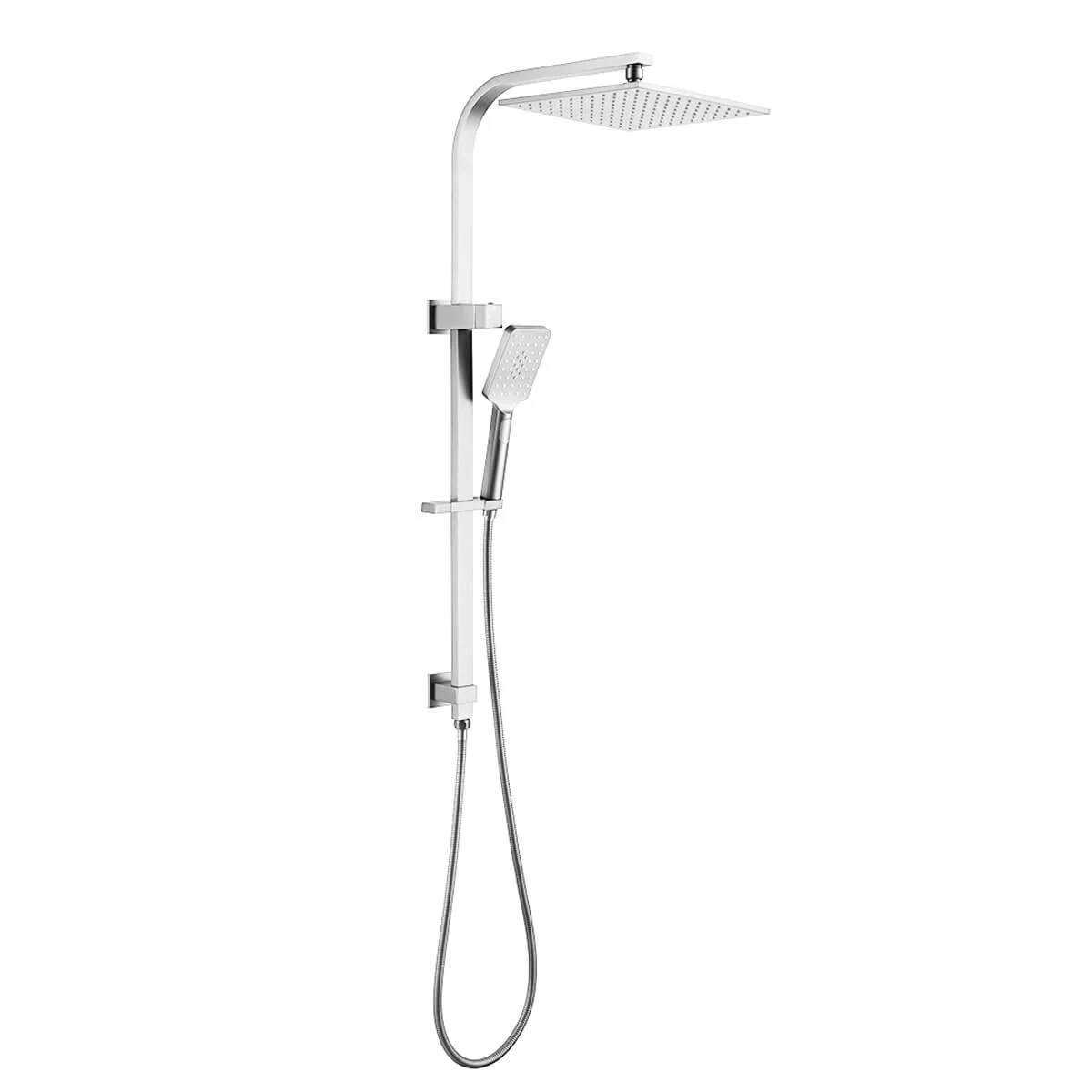Alice Square Twin Overhead Rain Shower Rail Set - Image 4