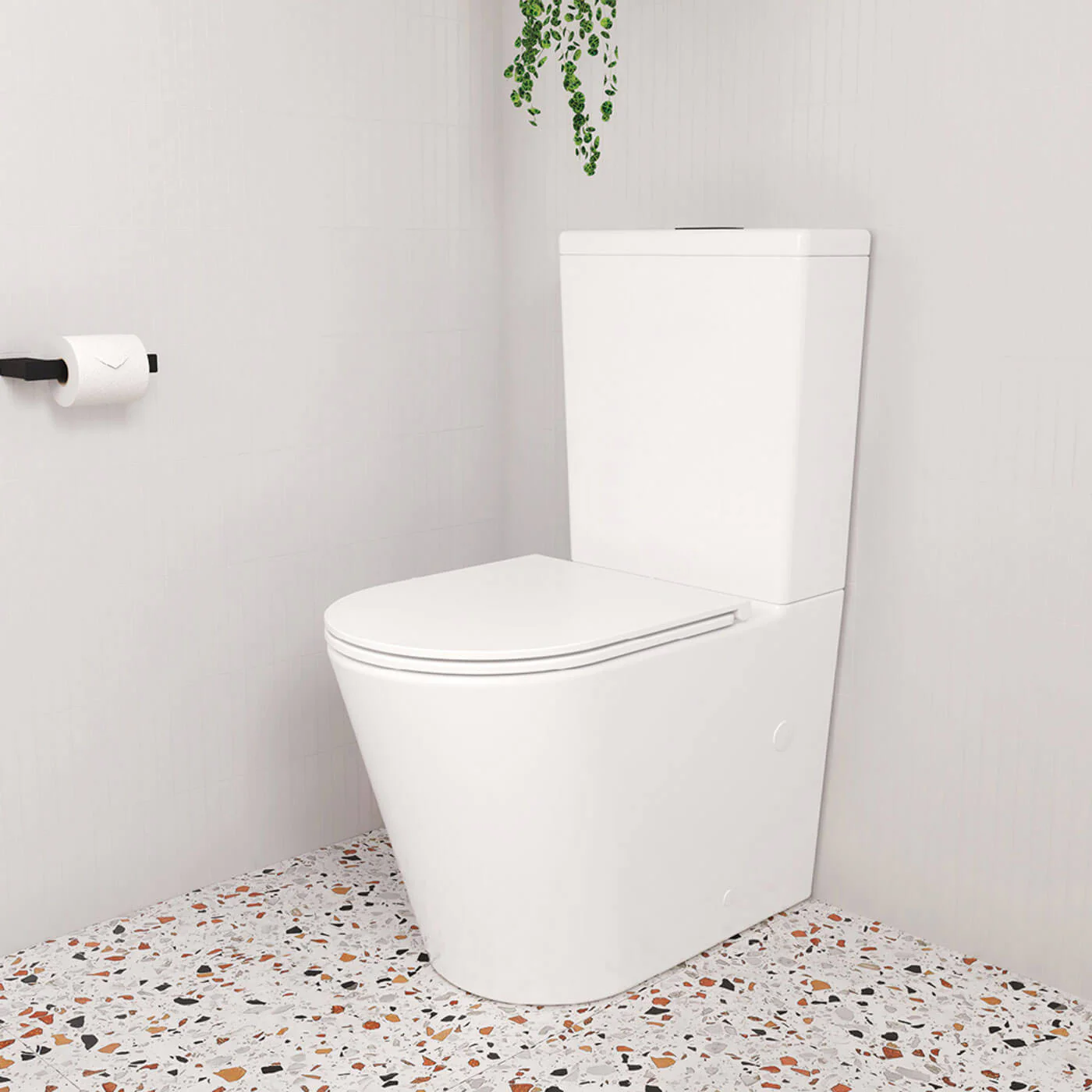 Aluca Rimless Tornado Flush Back to Wall Toilet - Image 4