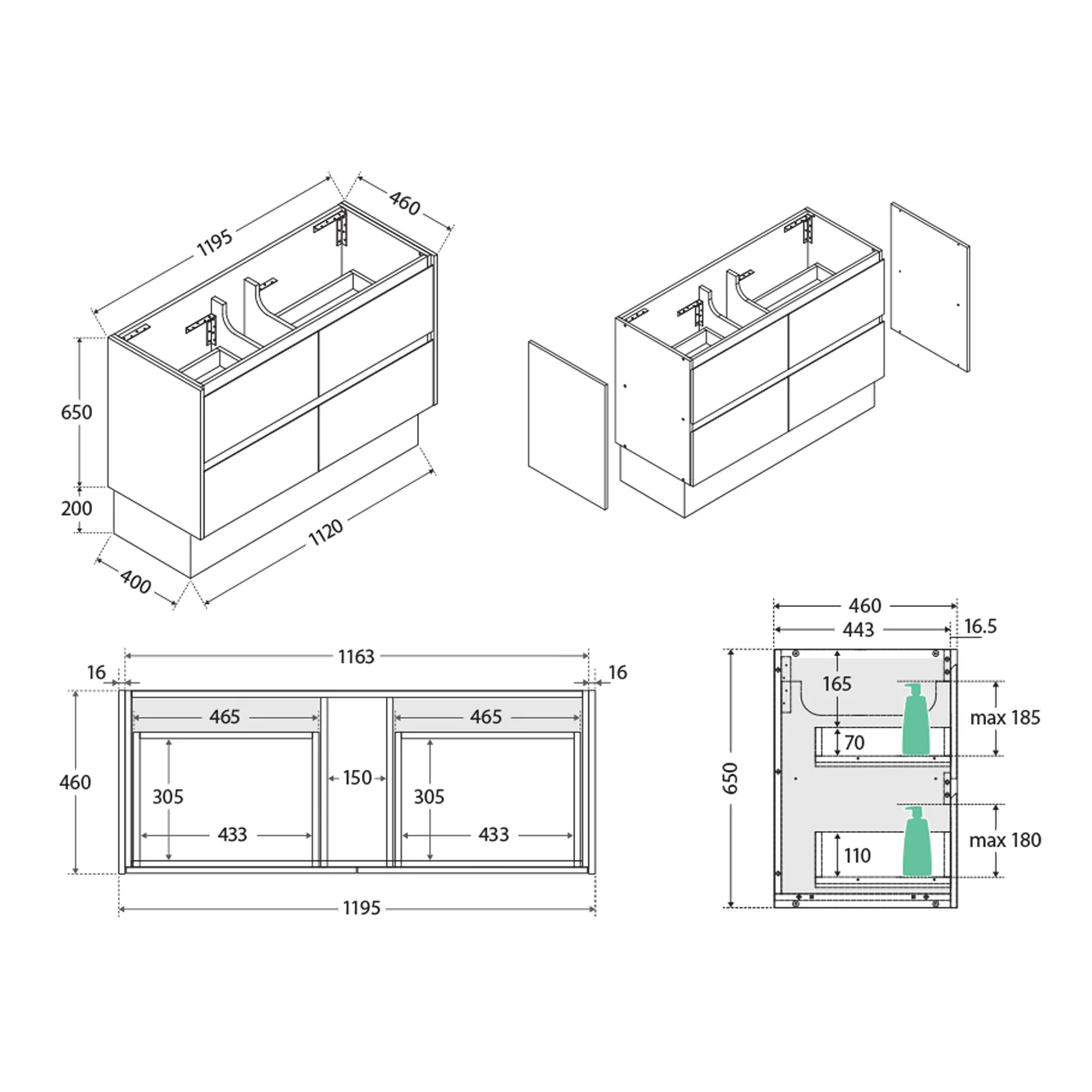Amato Scandi Oak Floor Mounted Vanity - Image 6