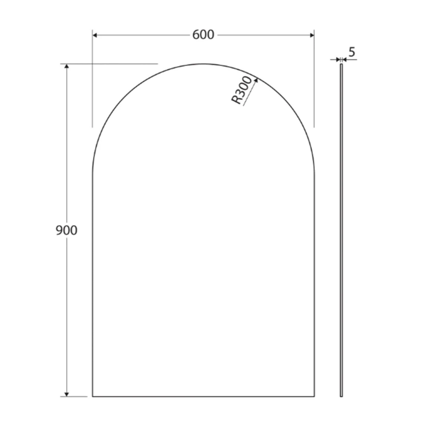Arch Frameless Copper-Free Mirror - Image 5