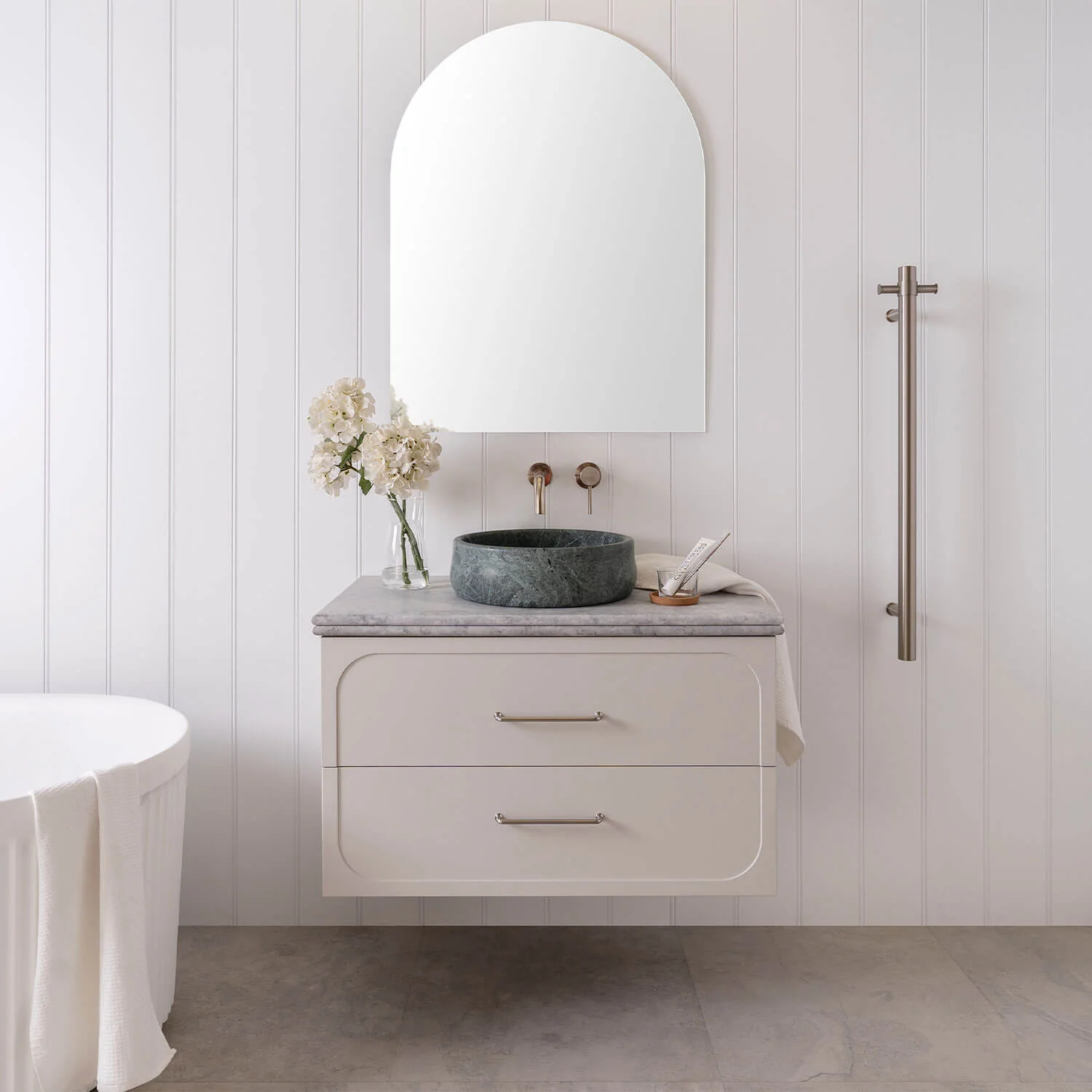 Arlo Natural Stone Above Counter Basin 400mm - Image 5