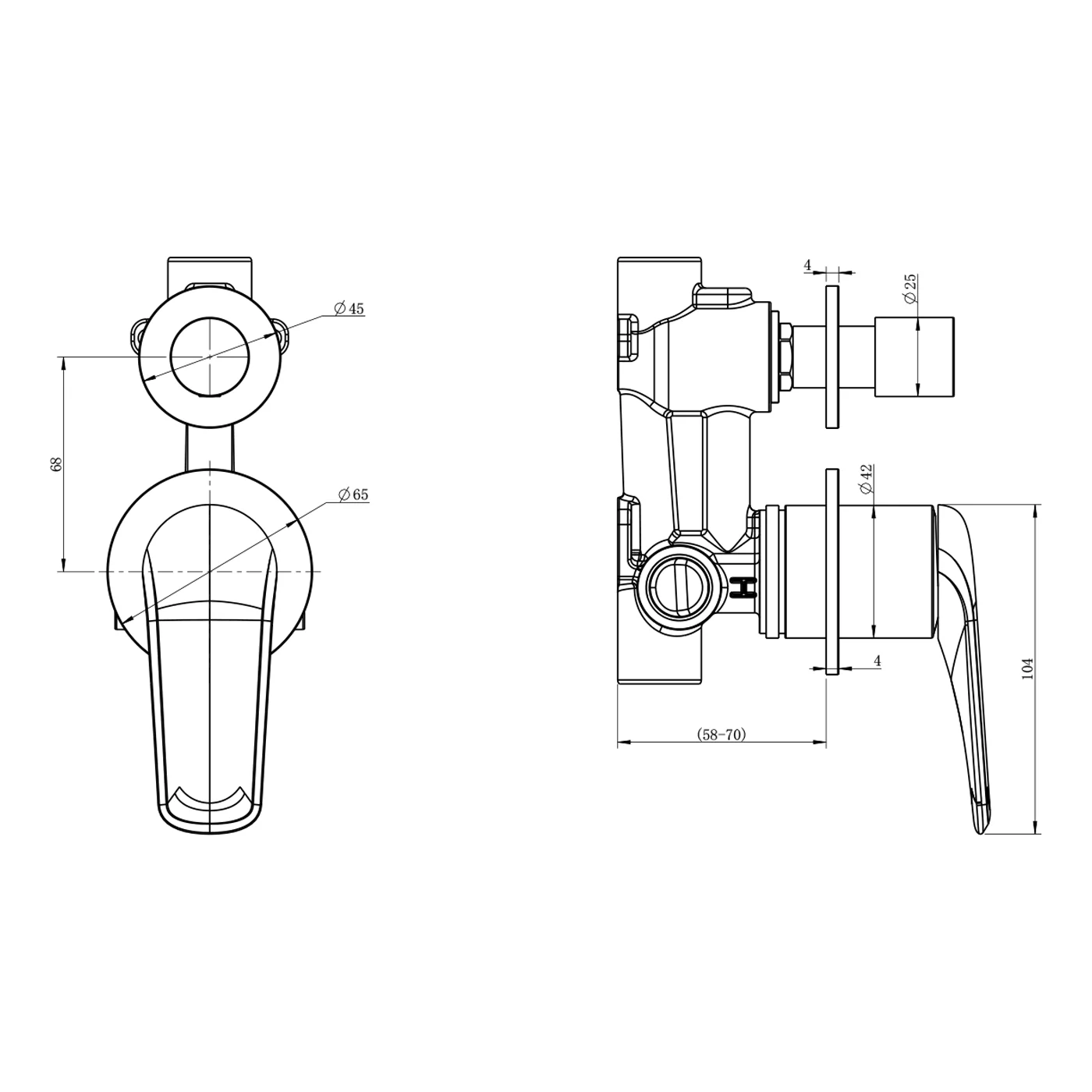Berlin Round Diverter Wall Mixer - Image 7