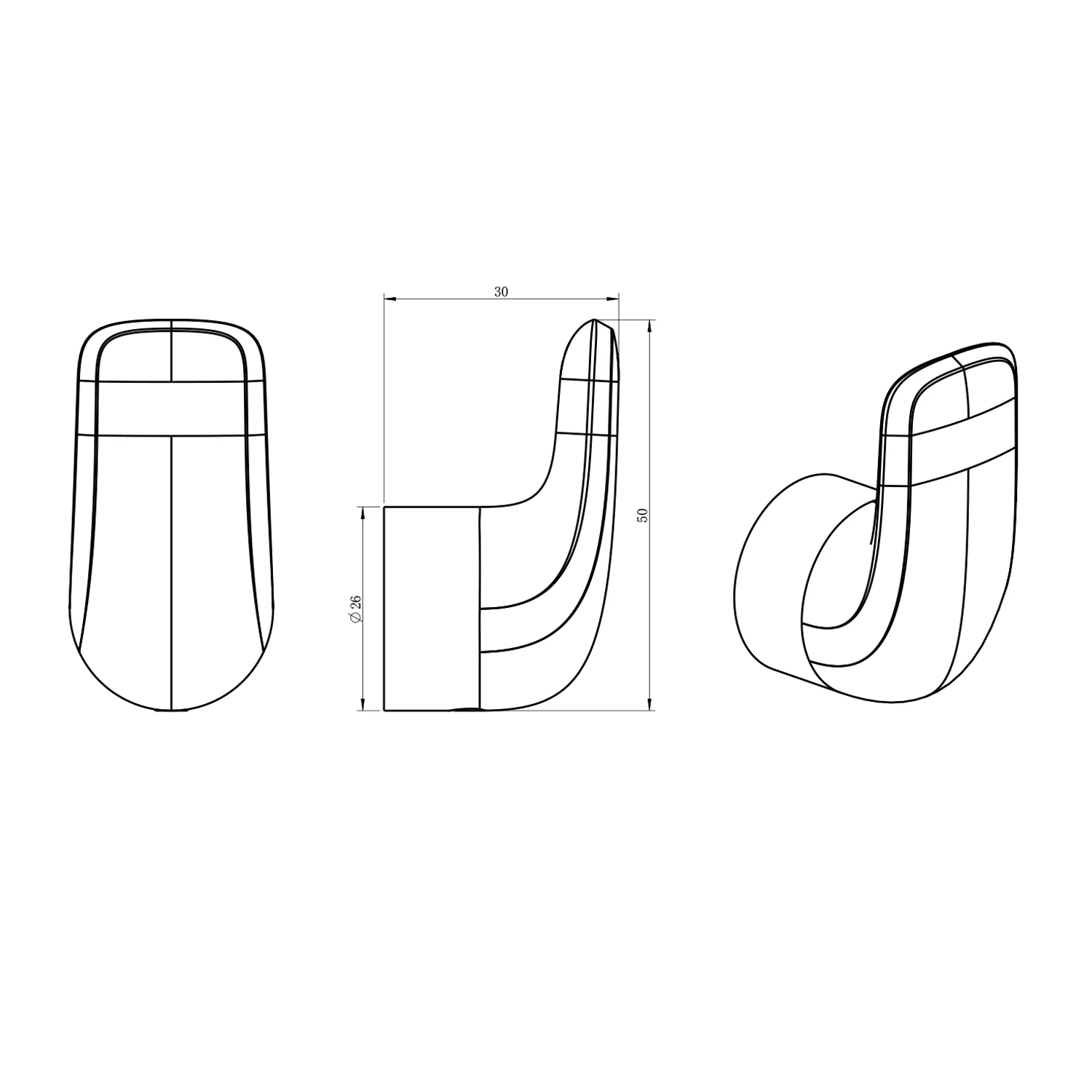 Berlin Round Robe Hook - Image 7