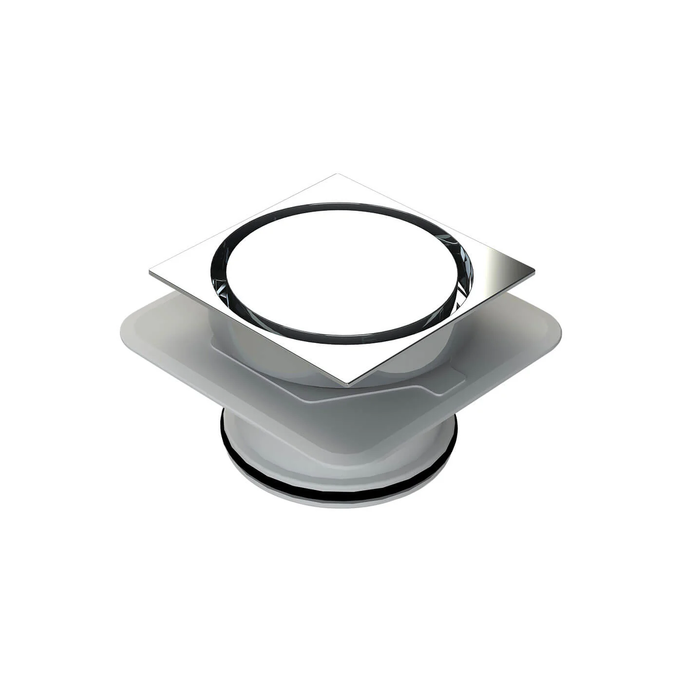 Bermuda Square Flipper Tile Insert Floor Waste 115mm - Image 2