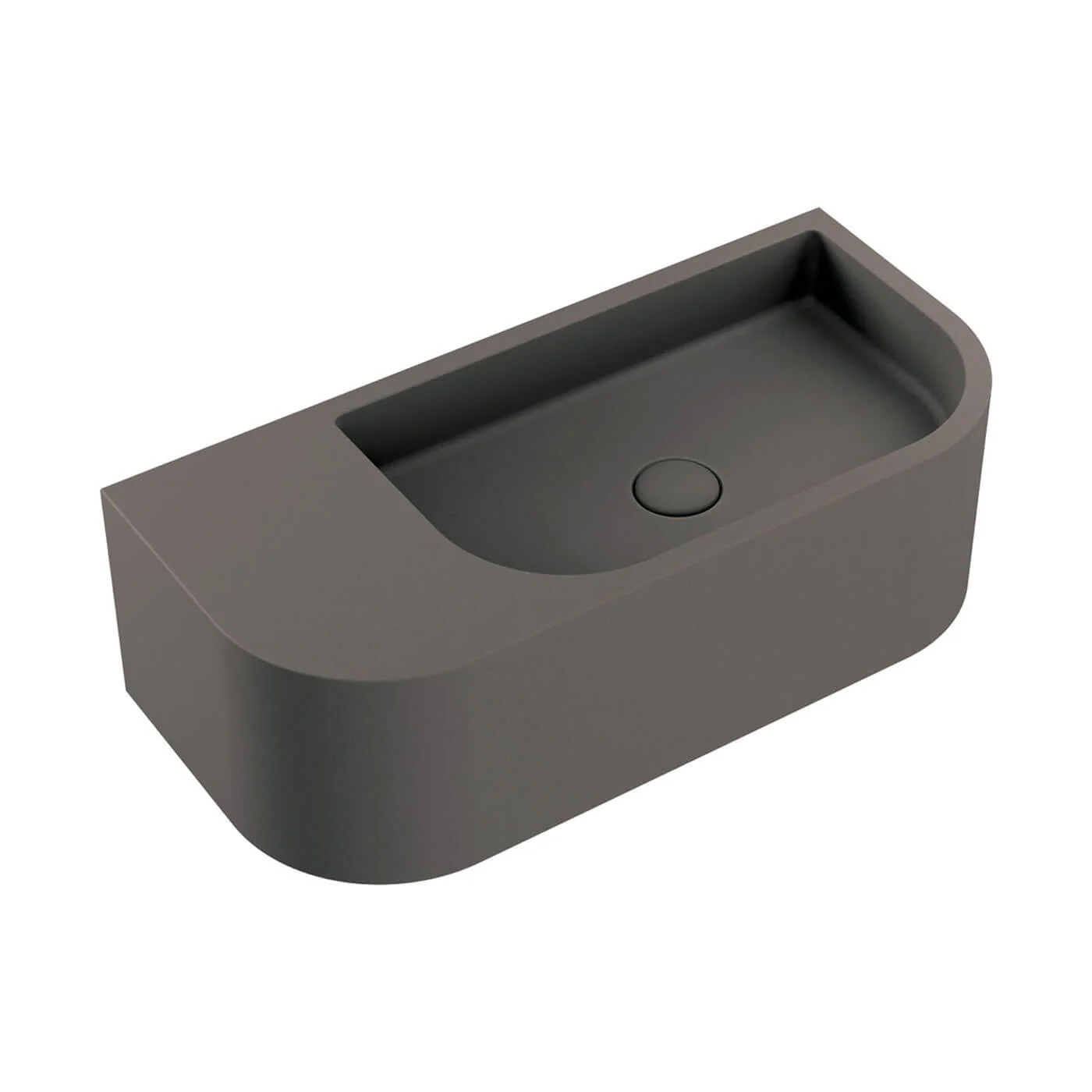 Blanca Concrete Wall Hung Basin 650x300mm - Image 3