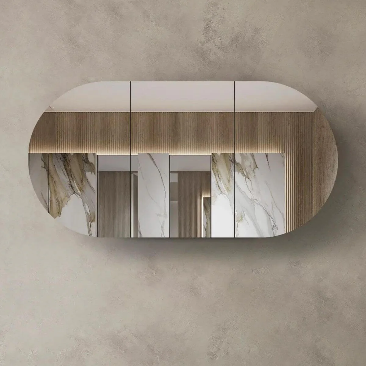 Bondi Curved Mirror Shaving Cabinet - Image 4