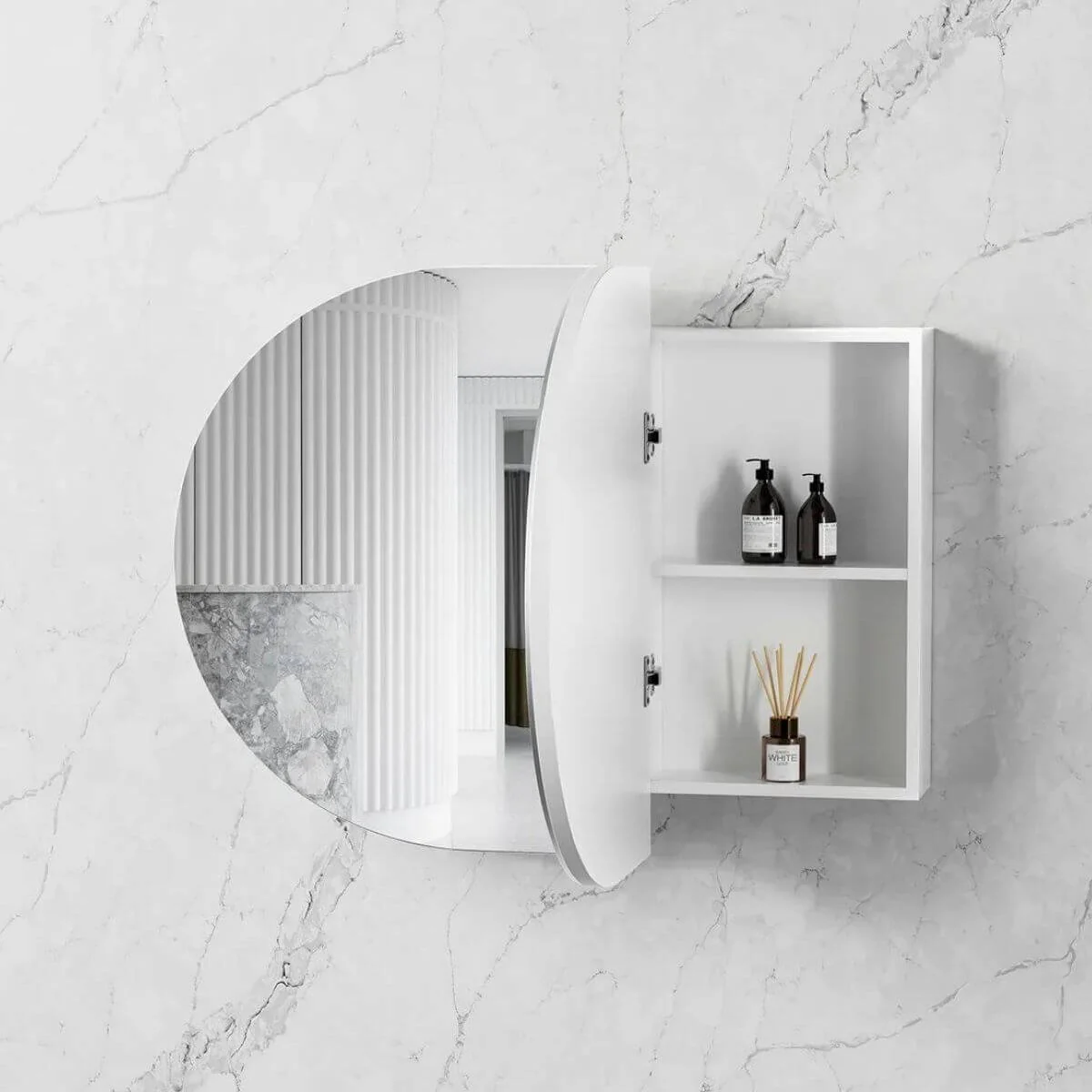 Bondi Curved Mirror Shaving Cabinet - Image 5