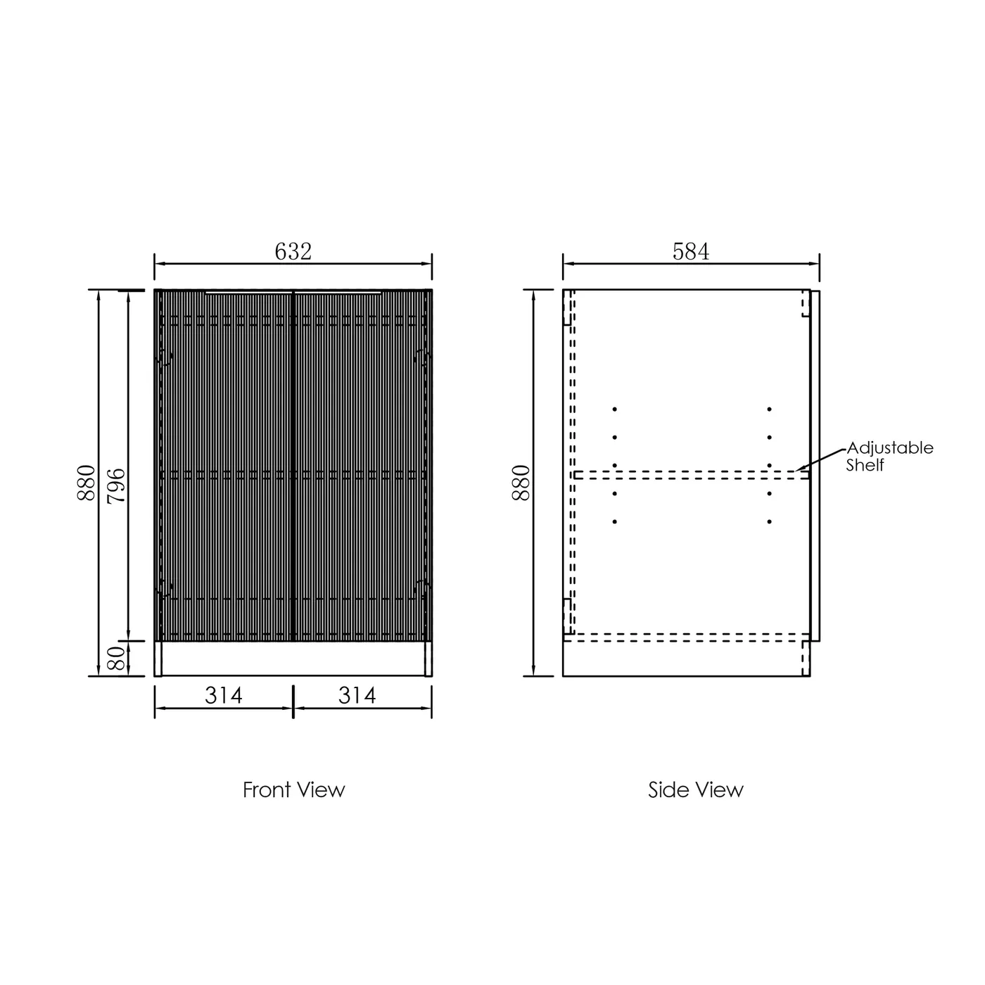 Bondi Fluted Laundry Cabinet Kit 1300mm - Image 10