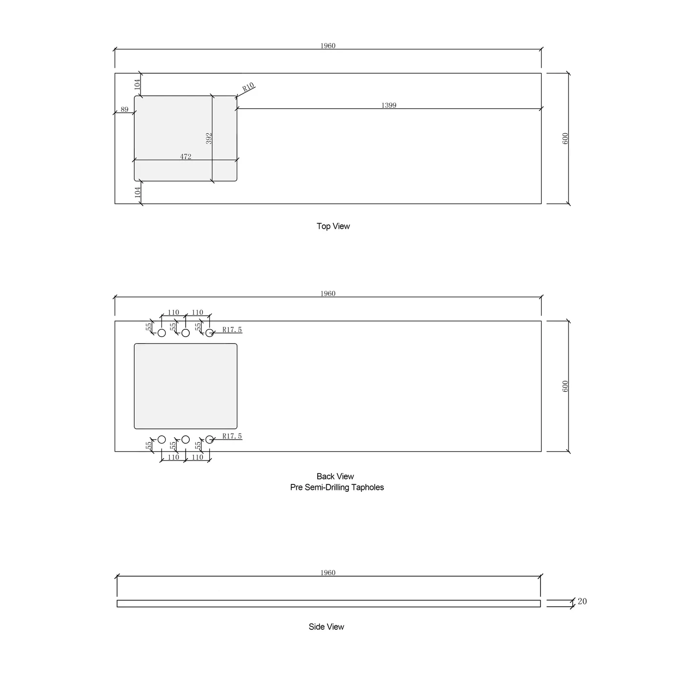 Bondi Fluted Laundry Cabinet Kit 1960mm - Image 9