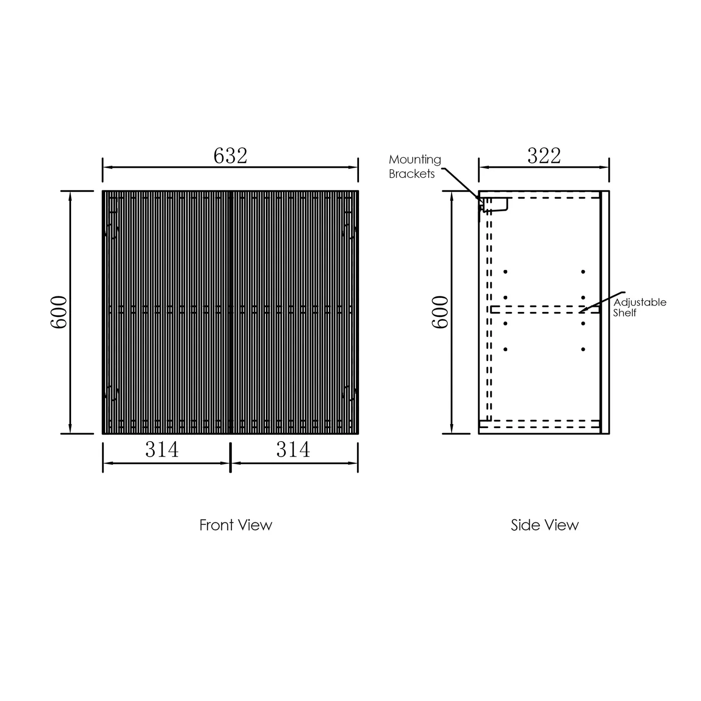Bondi Fluted Laundry Cabinet Kit 1715mm - Image 9