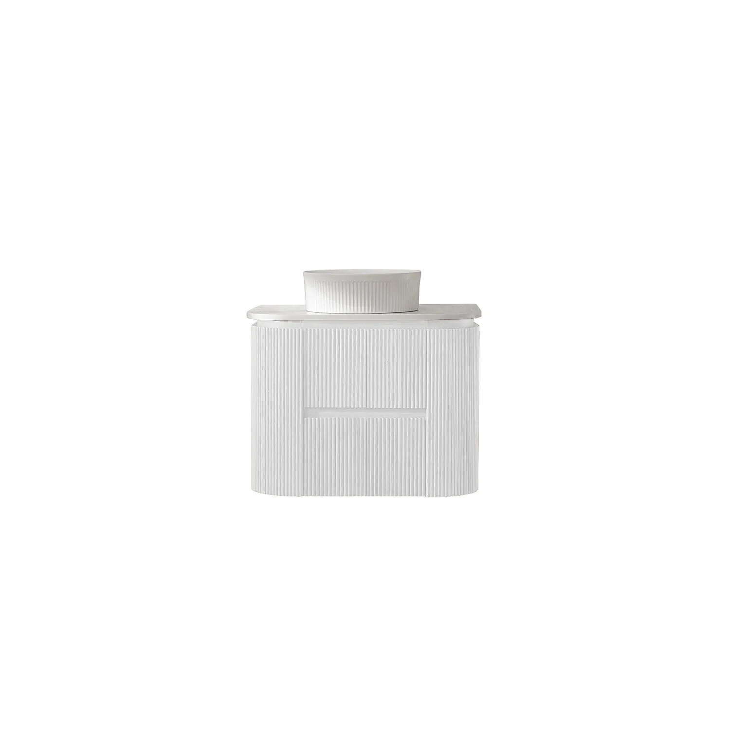Bristol Curved Fluted Wall Hung Vanity - Image 4