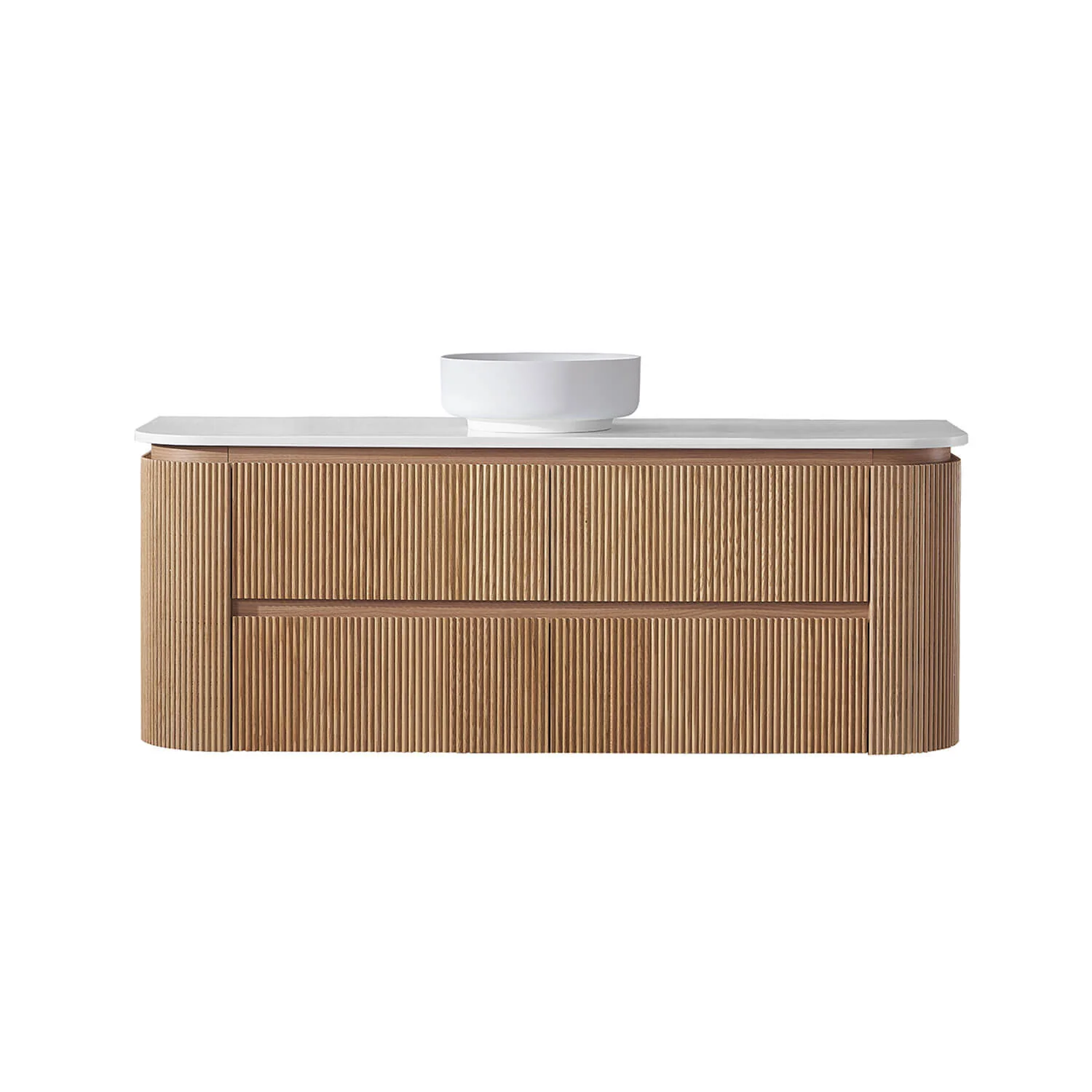 Bristol Curved Fluted Wall Hung Vanity - Image 5