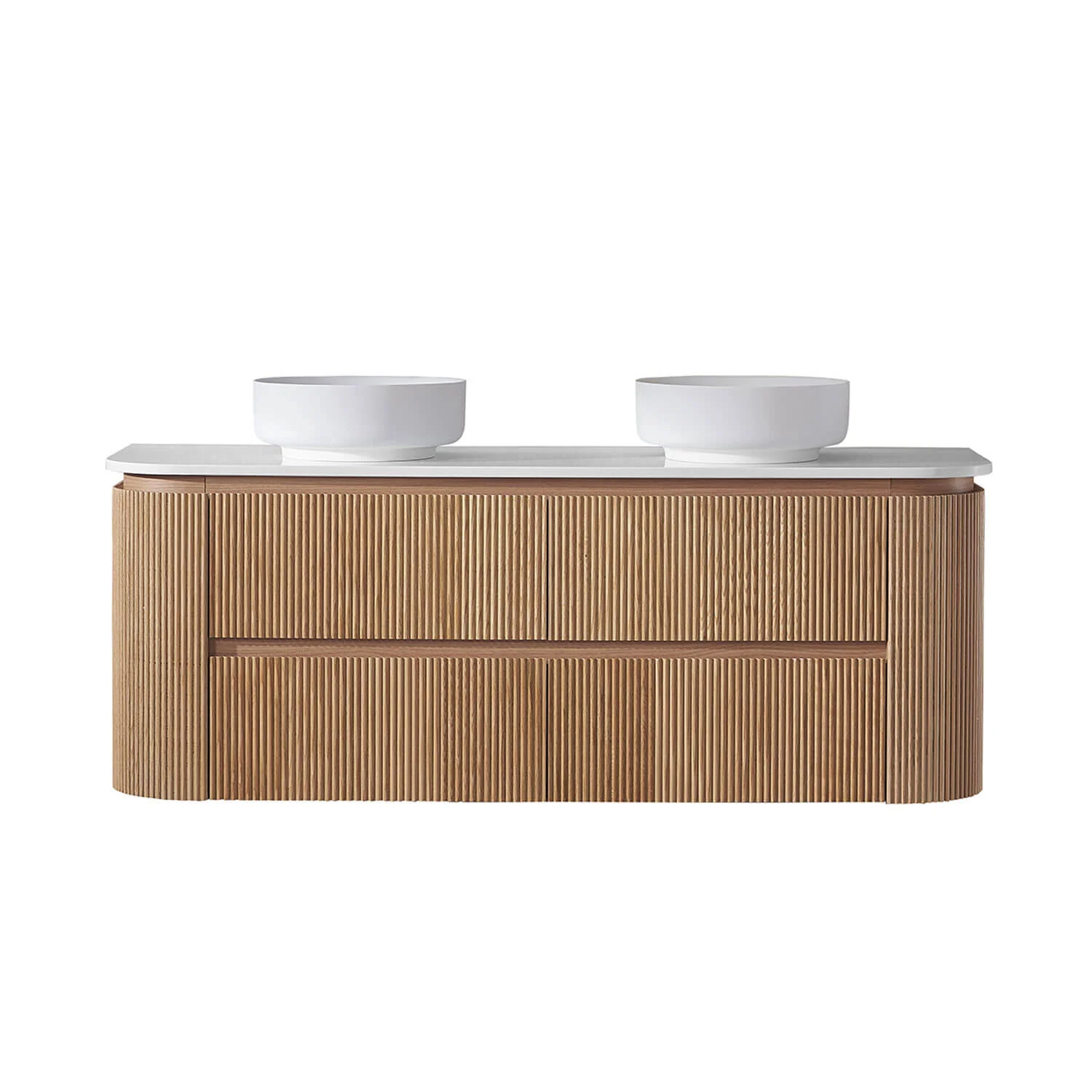 Bristol Curved Fluted Wall Hung Vanity - Image 7