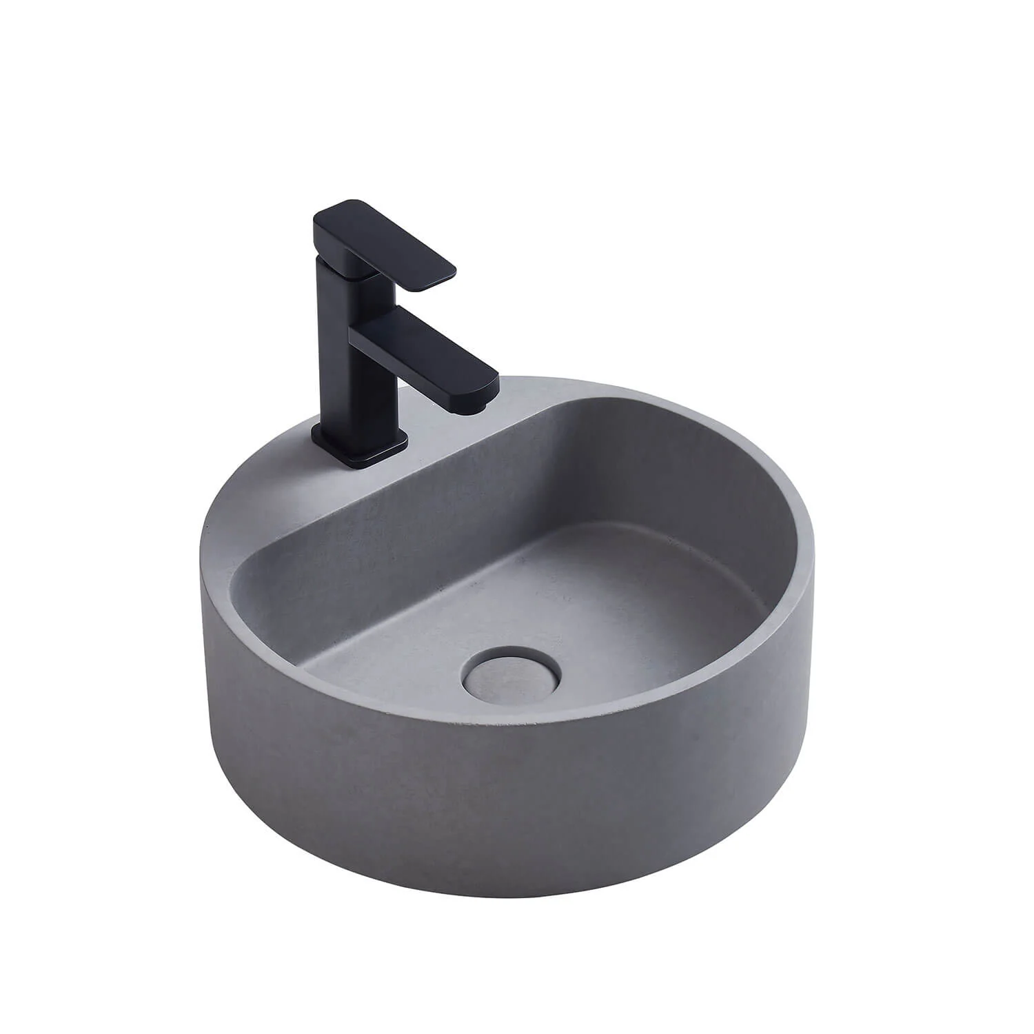 Burano Concrete Basin with Taphole 400mm - Image 3