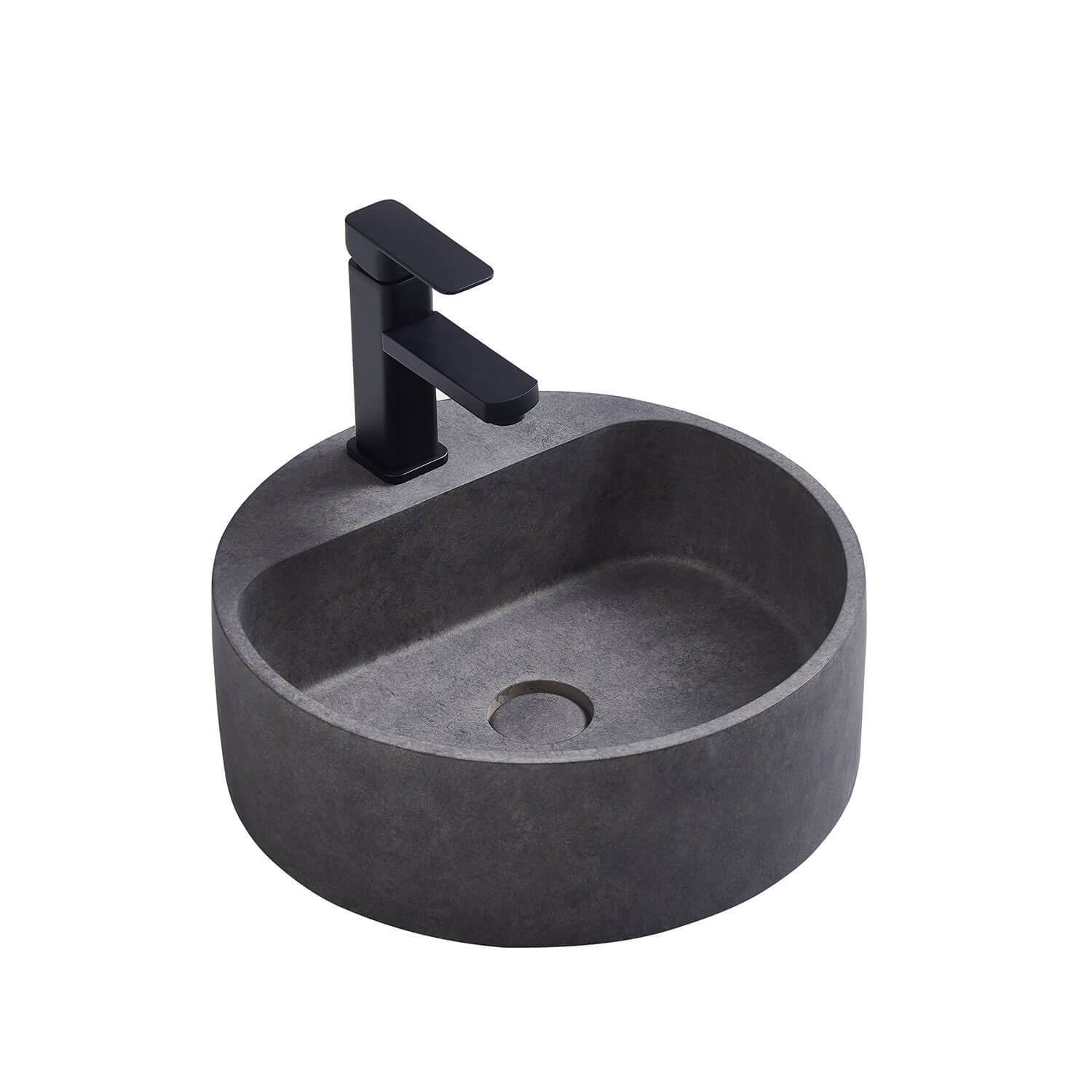 Burano Concrete Basin with Taphole 400mm - Image 4