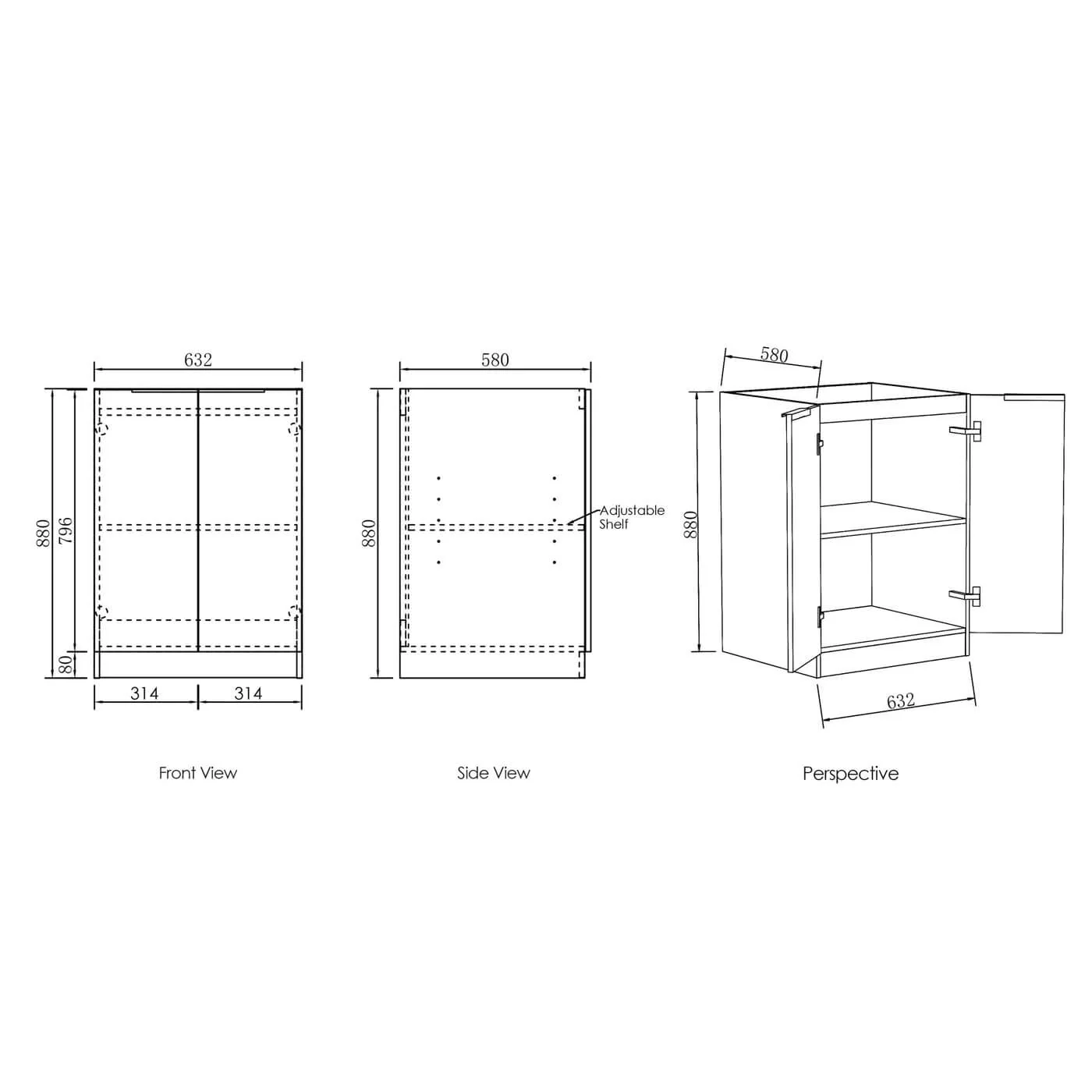 Byron Laundry Cabinet Kit 1300mm - Image 10