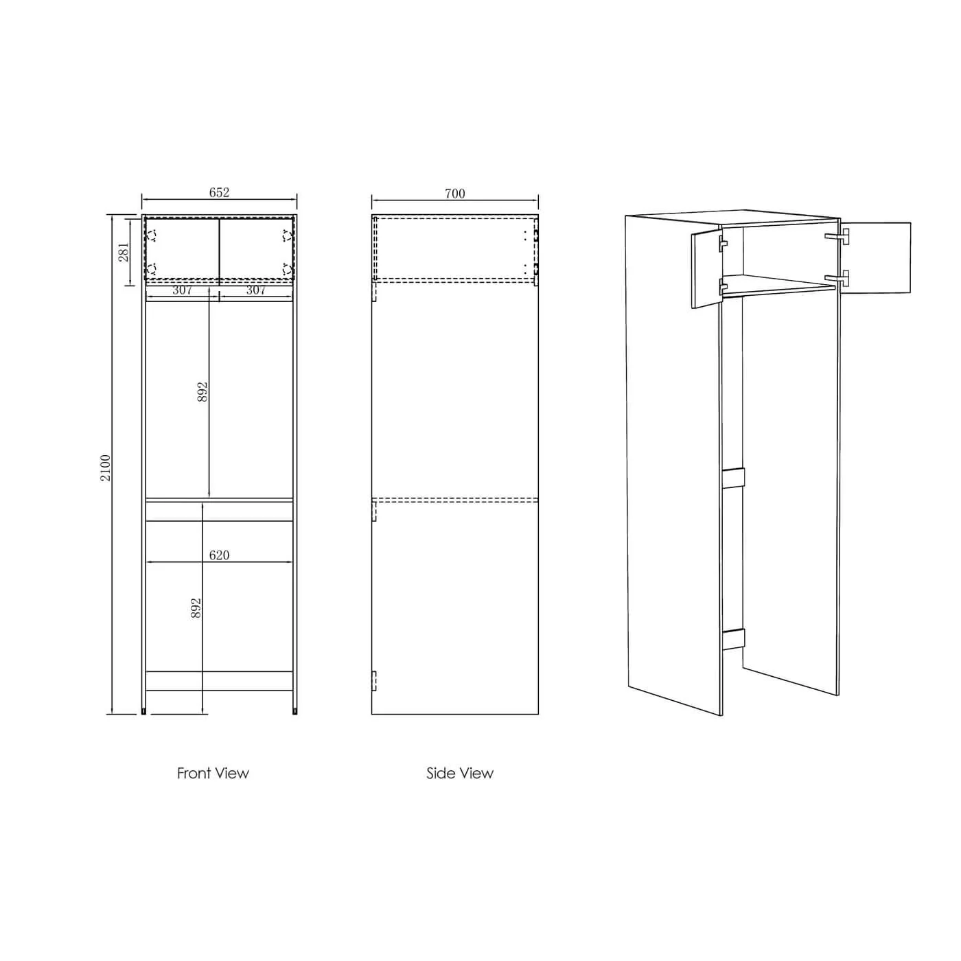 Byron Laundry Cabinet Kit 1300mm - Image 11