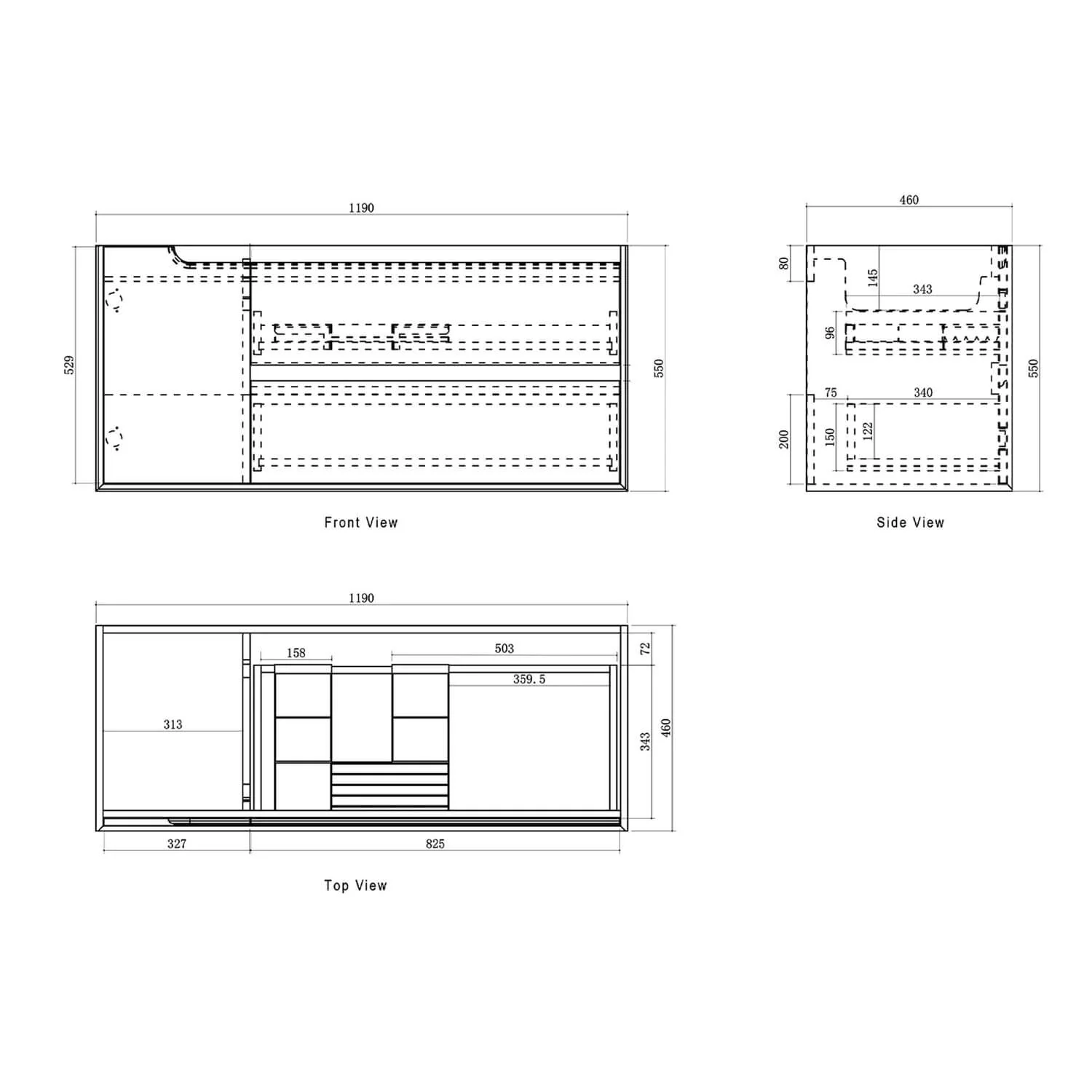 Byron Walnut Soft Close Wall Hung Vanity - Image 9