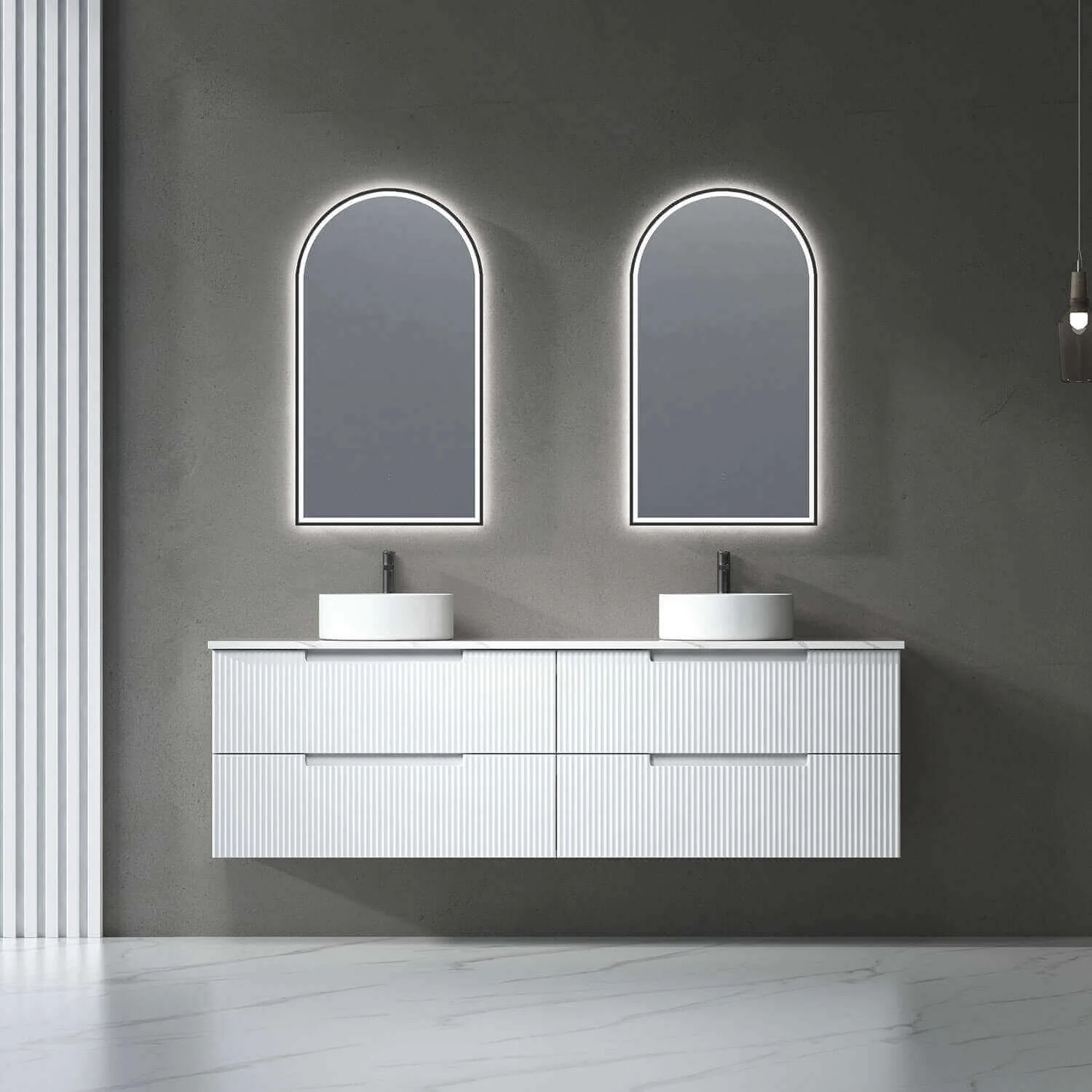 Canterbury Arch Framed Backlit LED Mirror 500x900mm - Image 3