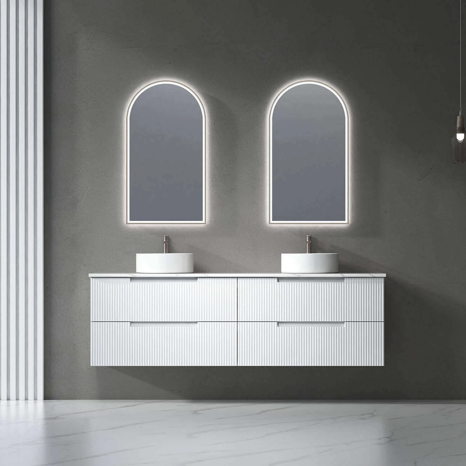 Canterbury Arch Framed Backlit LED Mirror 500x900mm - Image 5
