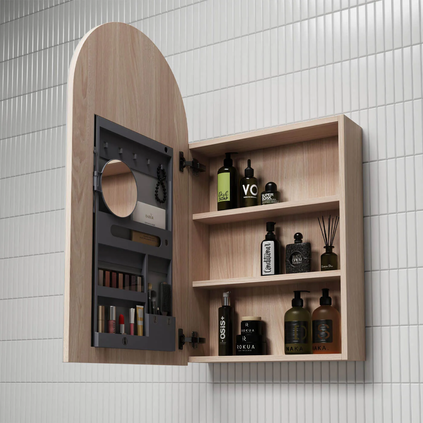 Canterbury Mirror Shaving Cabinet 500x900mm - Image 5