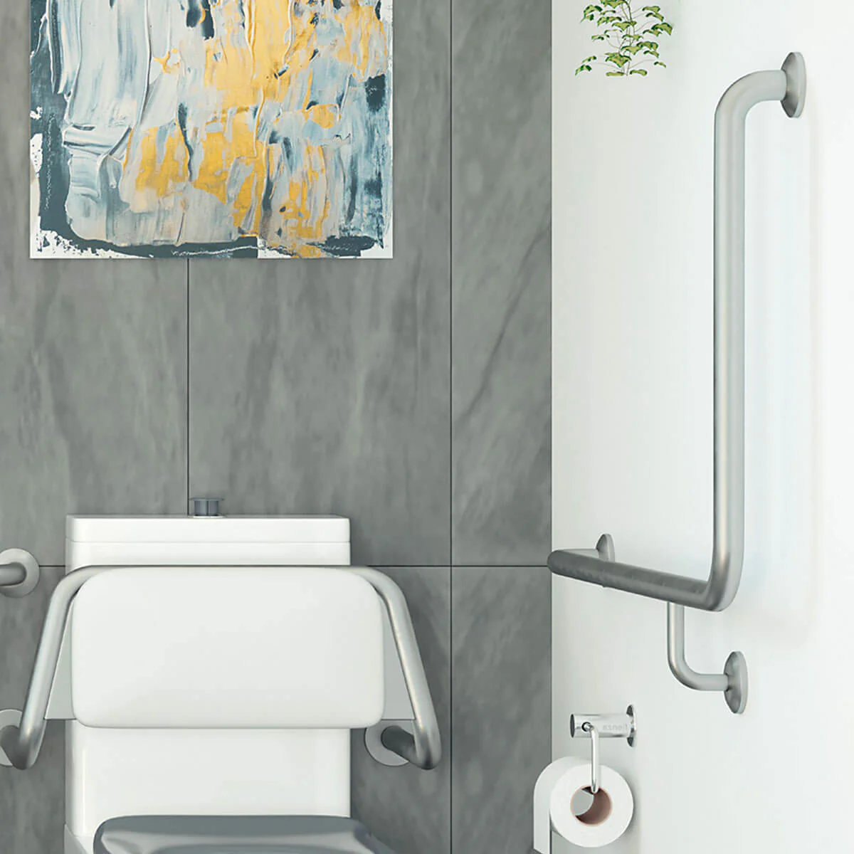 Care DDA Accessible 90 Degree Grab Rail 960x600mm - Image 5