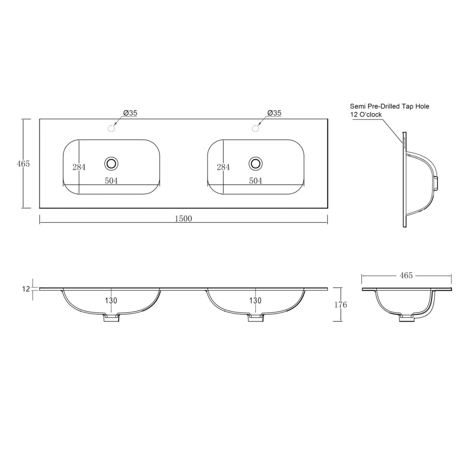 Chloe Silk Moulded Vanity Benchtop - Image 13