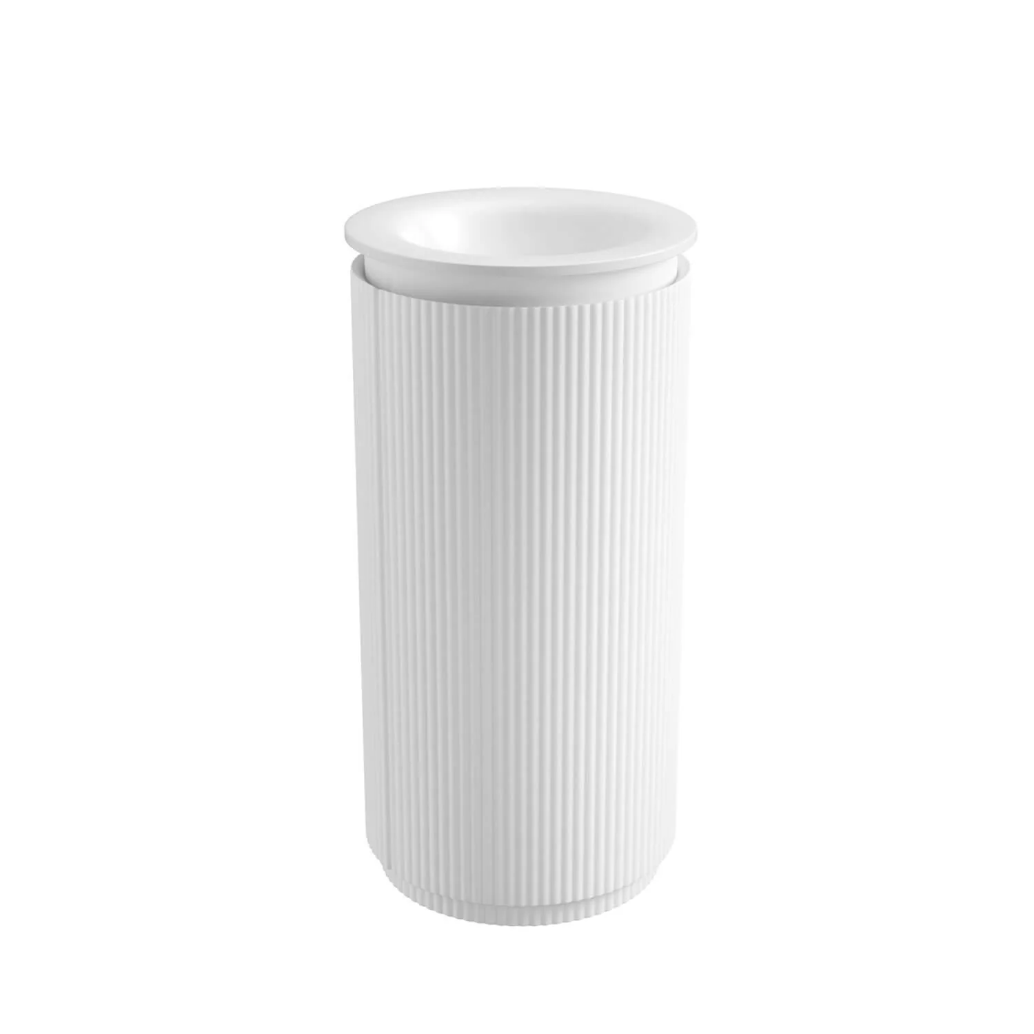Civaro Round Fluted Compact Vanity 410mm - Image 3