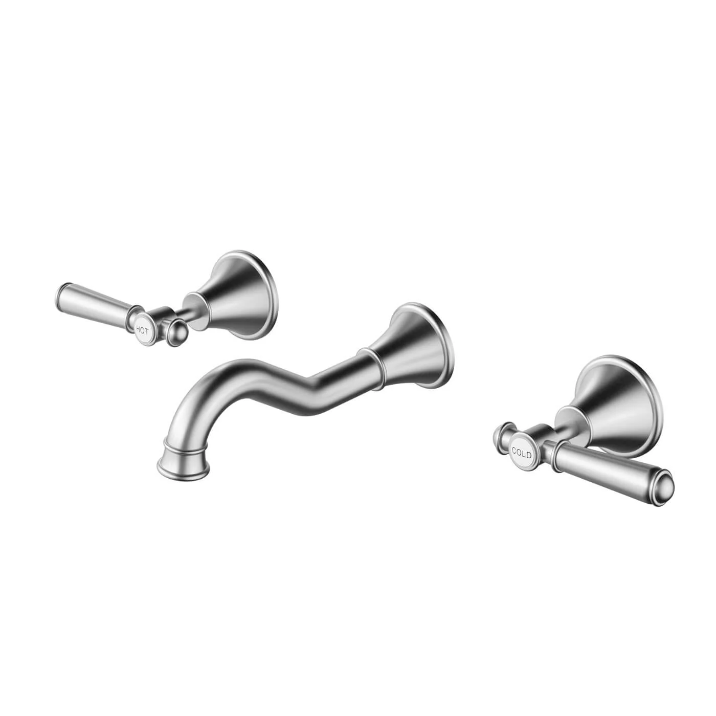 Clasico Brass Handle Assembly Tap Wall Set - Image 3