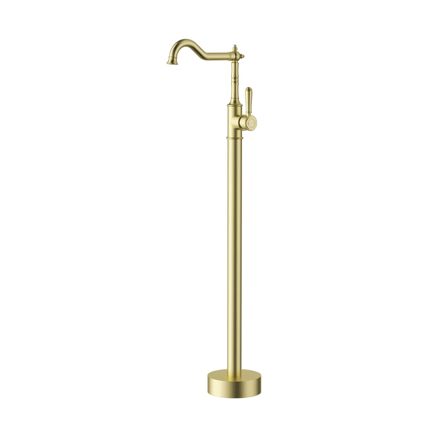 Clasico Brass Handle Freestanding Bathtub Spout - Image 2