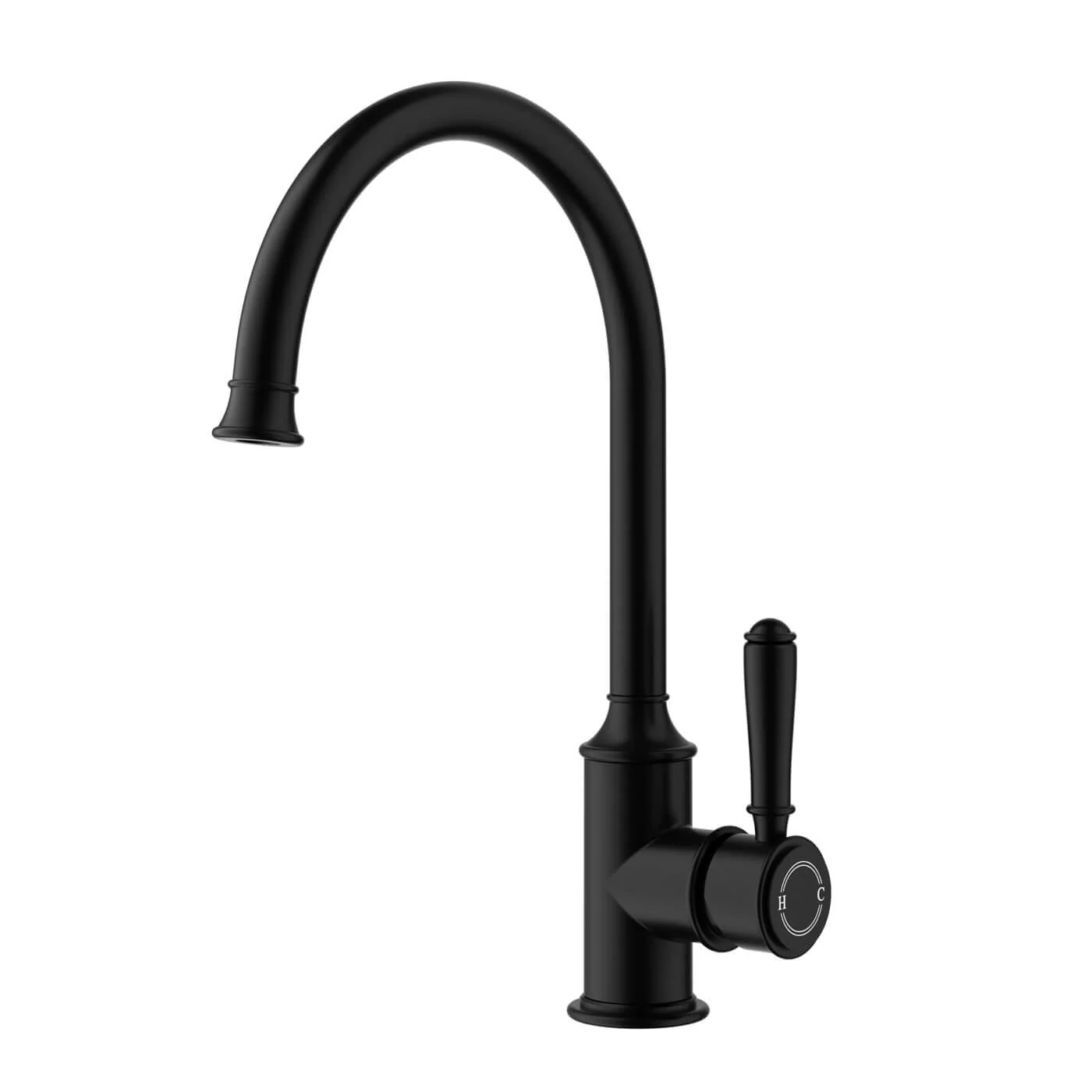 Clasico Gooseneck Brass Handle Sink Mixer - Image 4