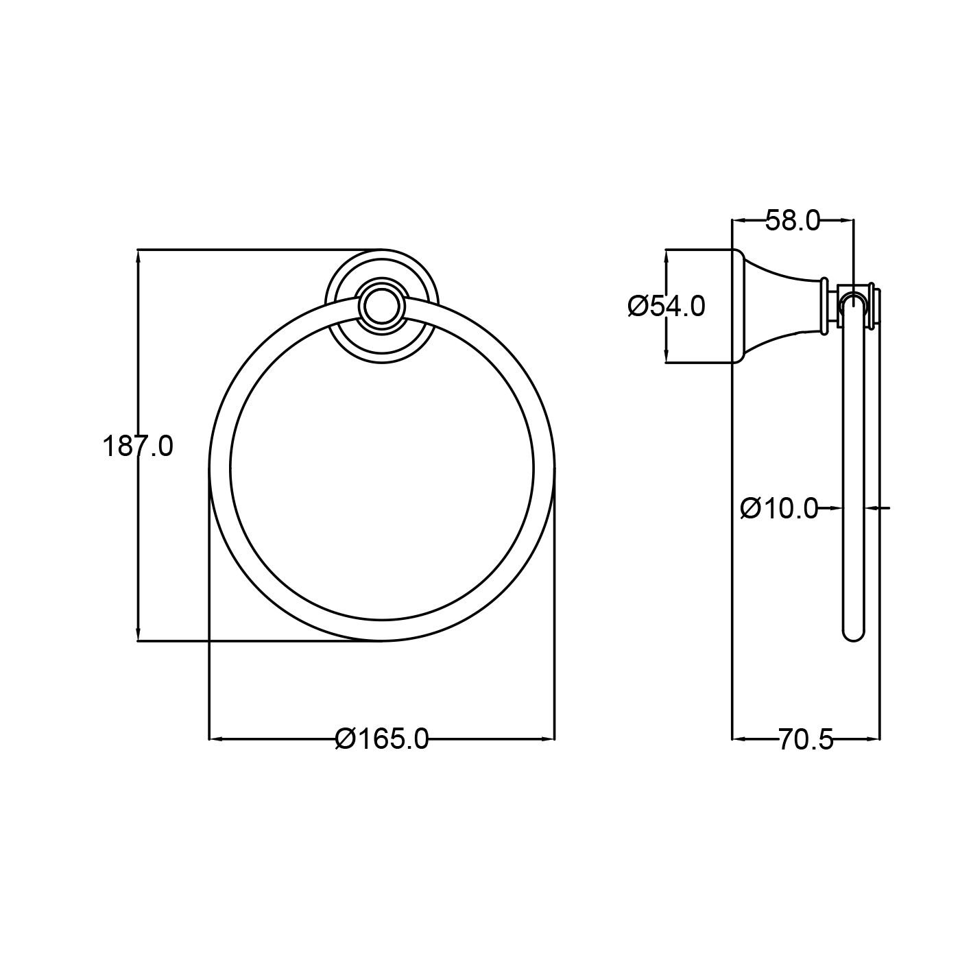 Clasico Heritage Hand Towel Ring - Image 5