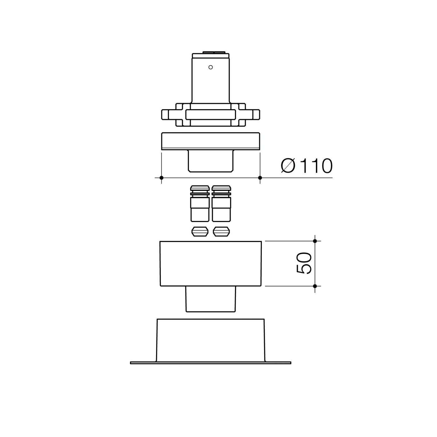 Contura II Freestanding Bath Spout - Image 8