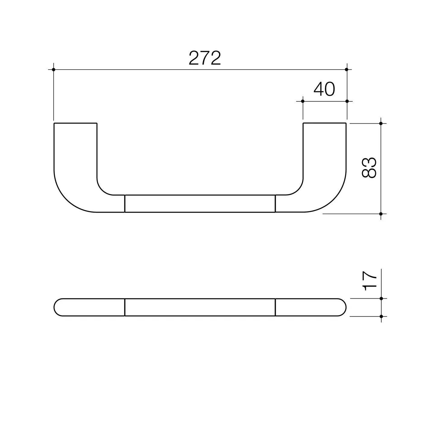 Contura II Hand Towel Holder 270mm - Image 6