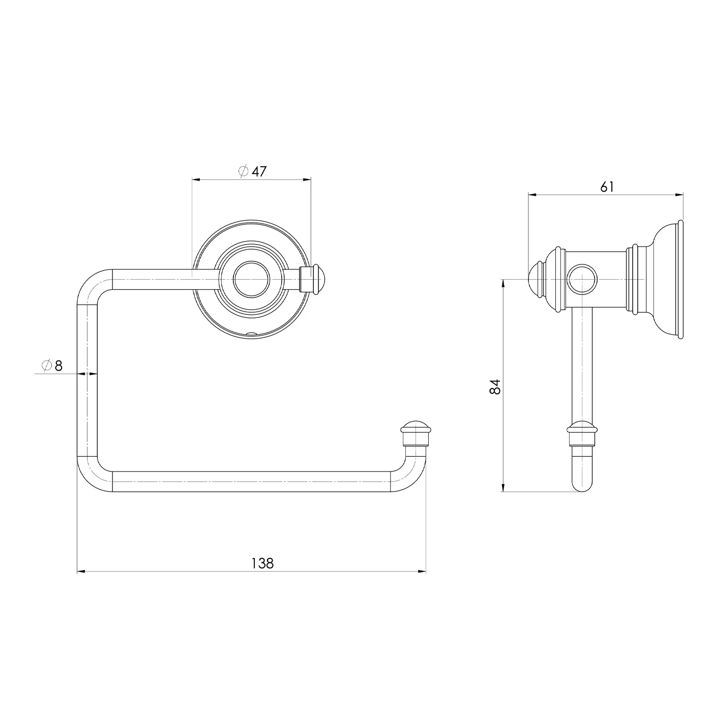 Cromford Heritage Toilet Roll Holder - Image 6