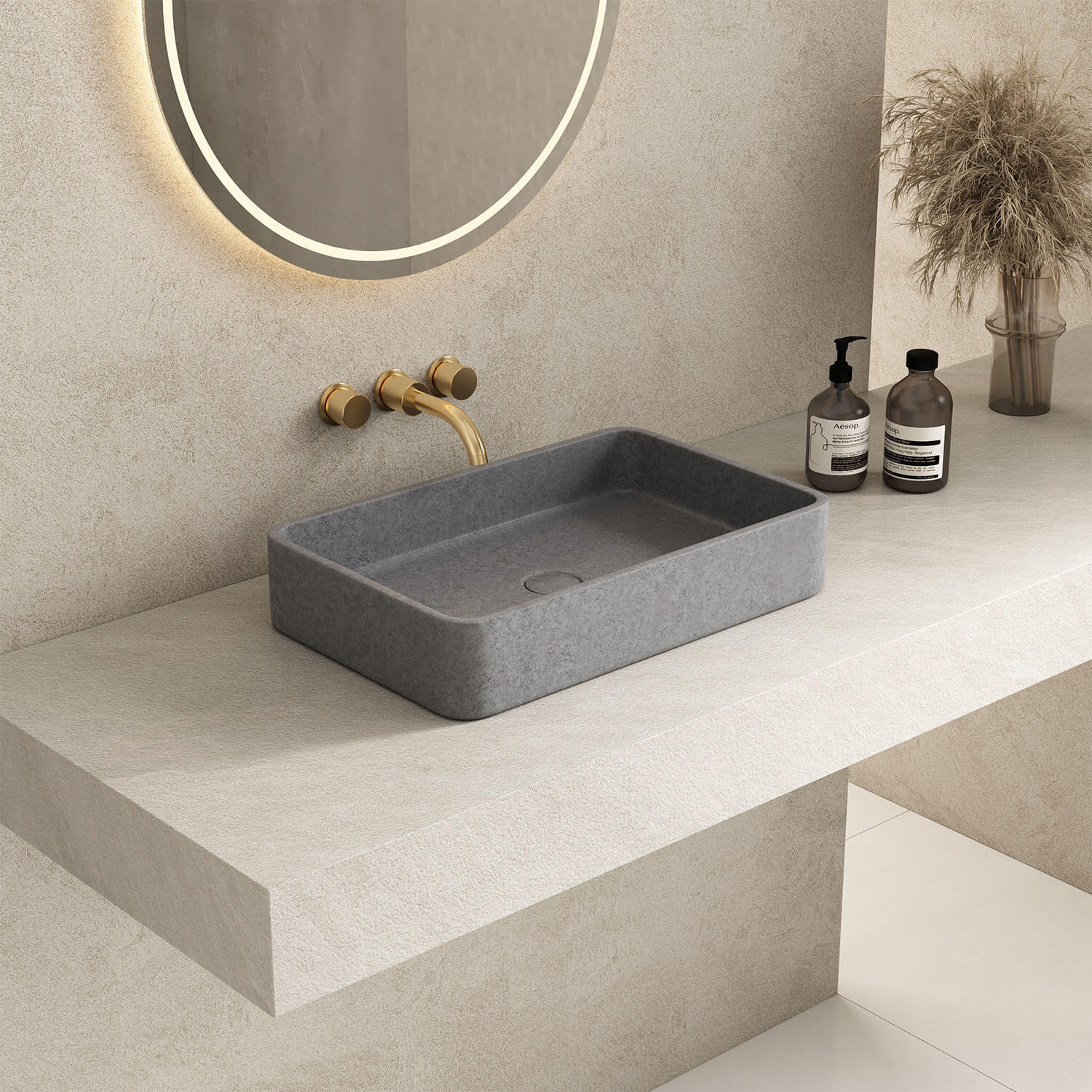 Cuneo Concrete Basin 500x330mm - Image 4