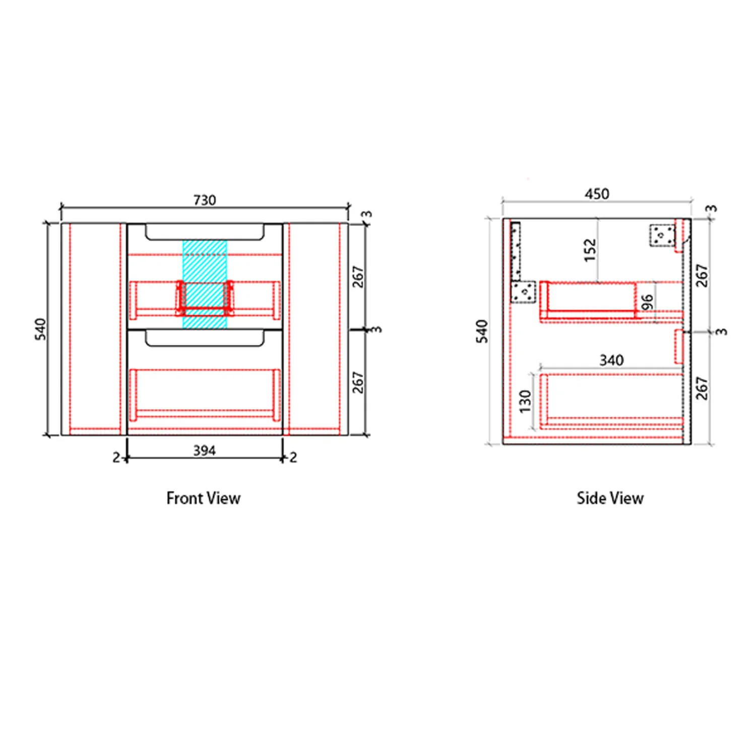 Curva Matte White Curved Wall Hung Vanity - Image 7