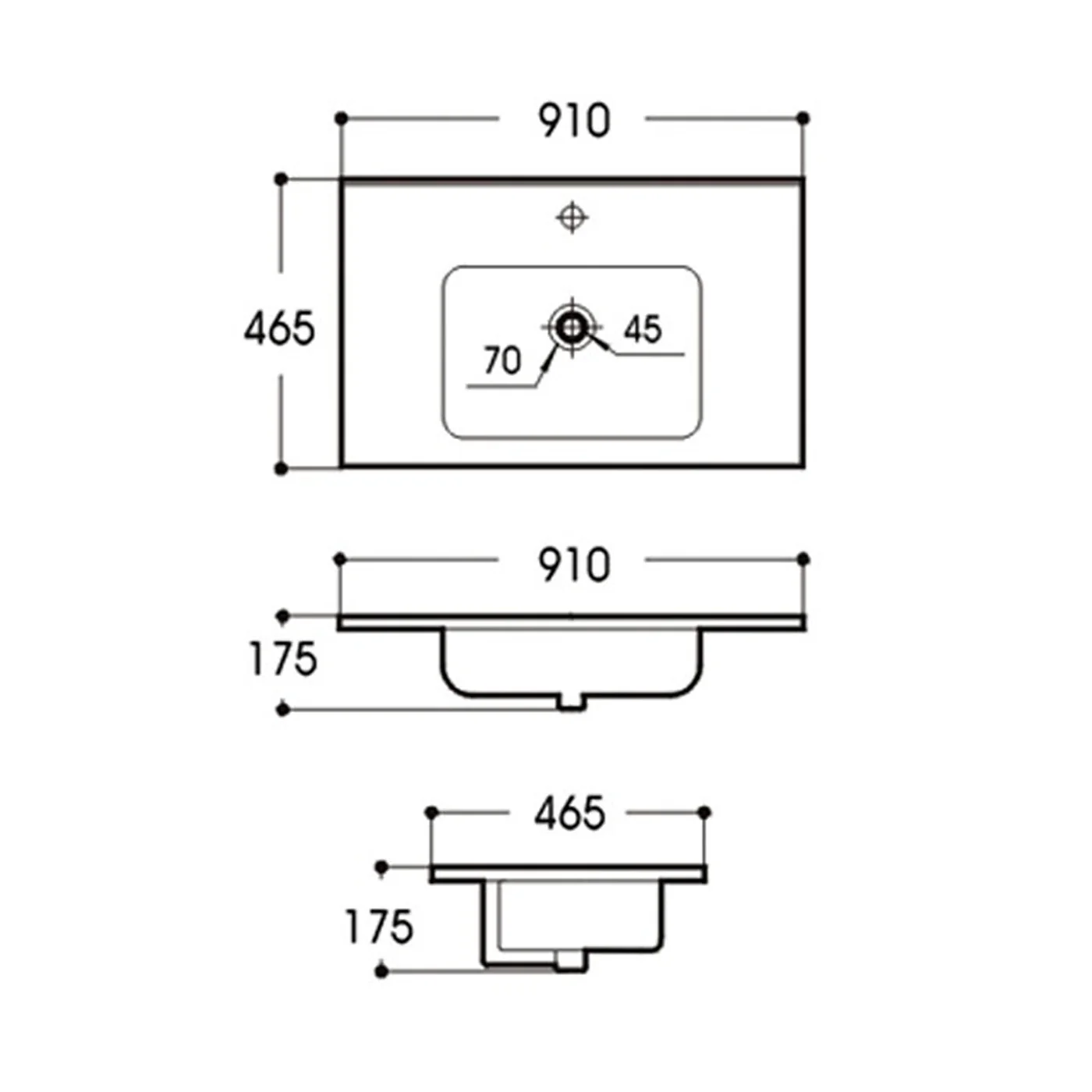 D Series Ceramic Benchtop with Taphole - Image 8
