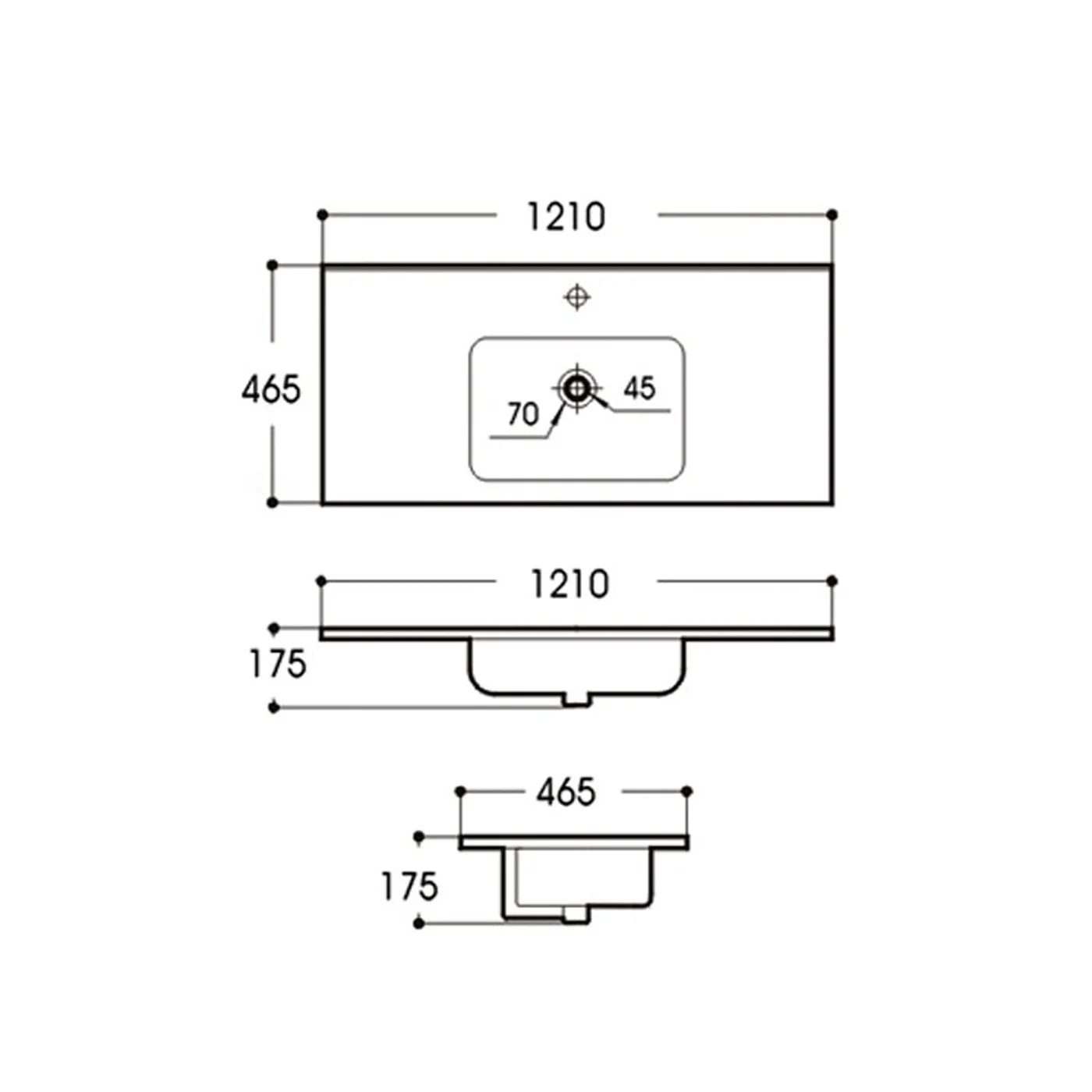 D Series Ceramic Benchtop with Taphole - Image 9