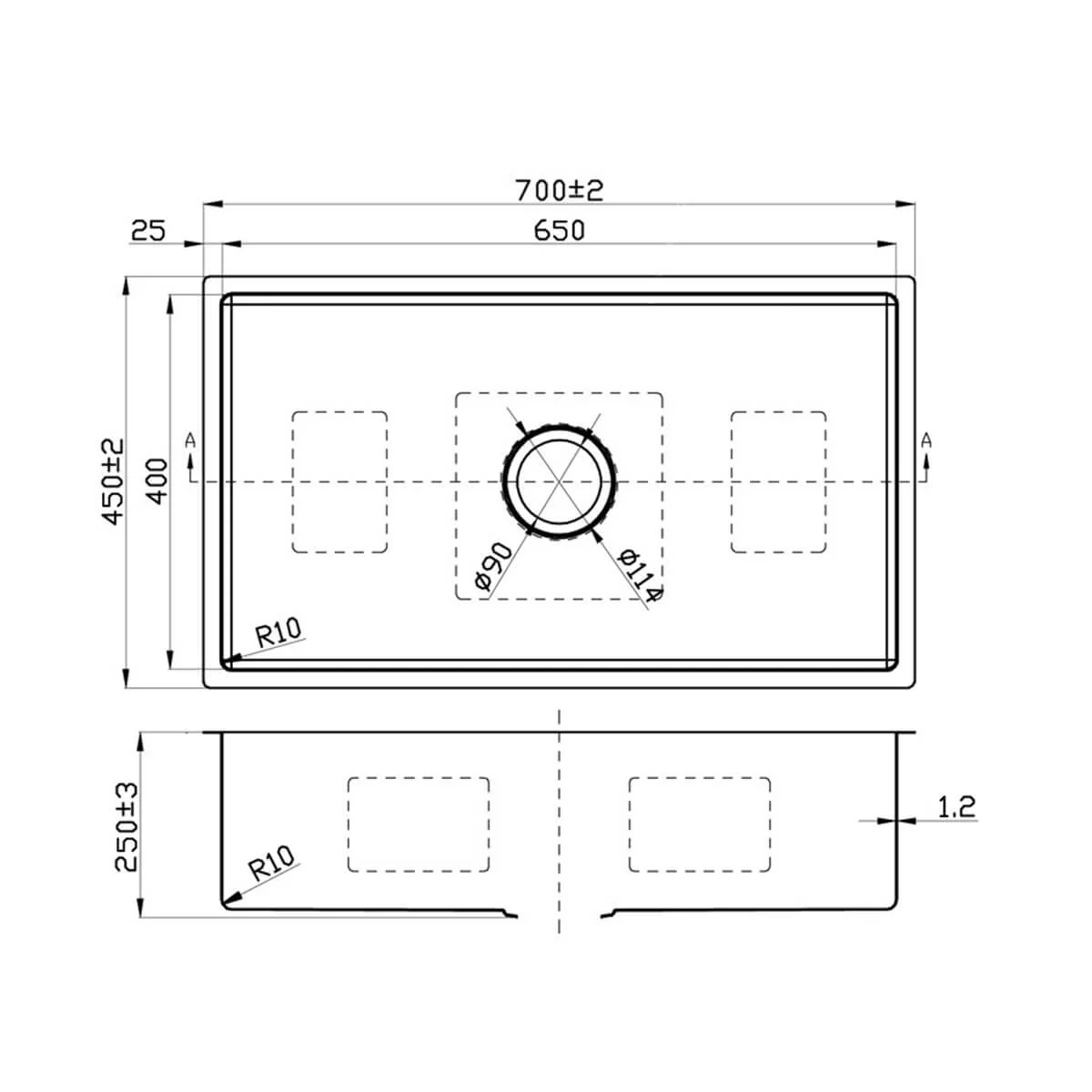 Deluxe Single Bowl Stainless Steel Sink 250mm Deep - Image 7