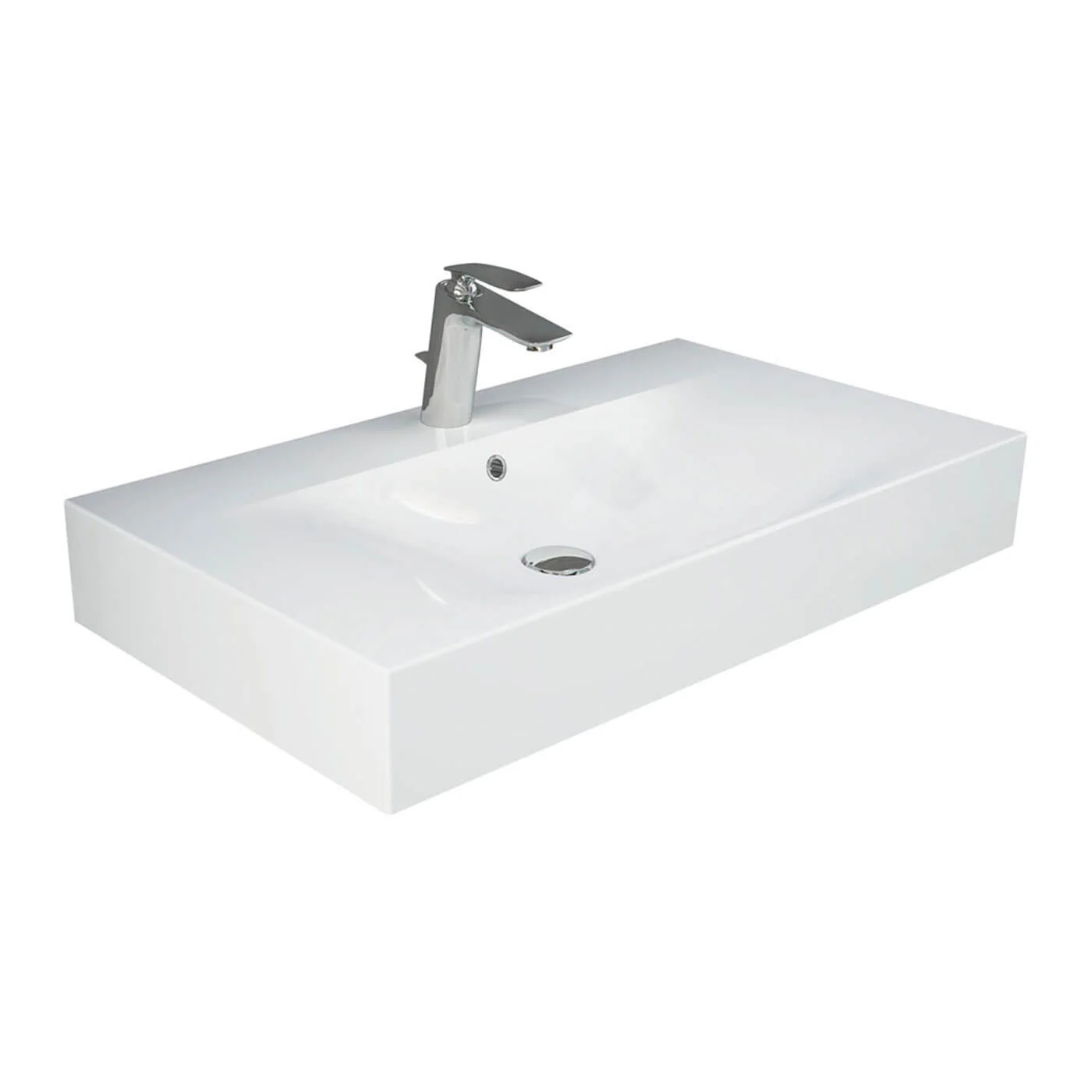 Des Wall Hung Ceramic Basin 610-1010mm - Image 2