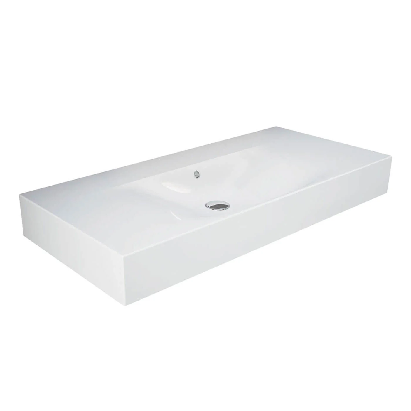 Des Wall Hung Ceramic Basin 610-1010mm - Image 3