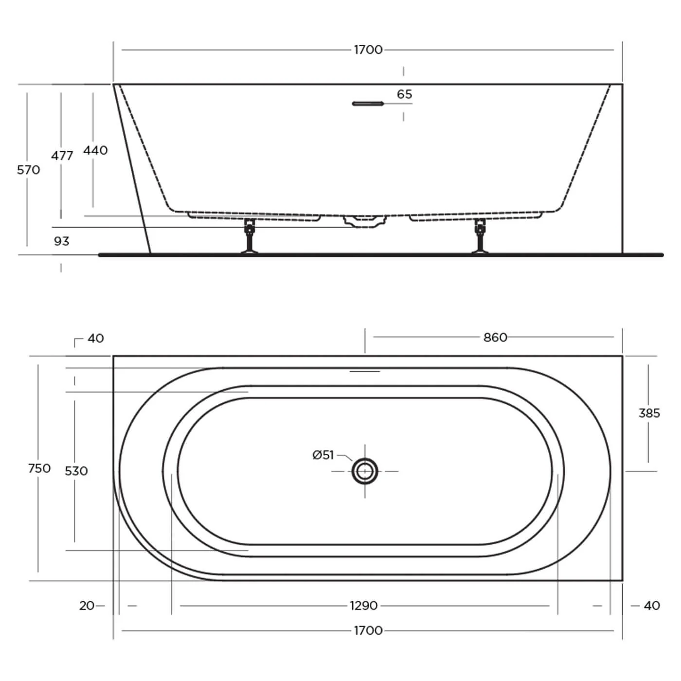 Eco Corner Overflow Bathtub Gloss White - Image 8
